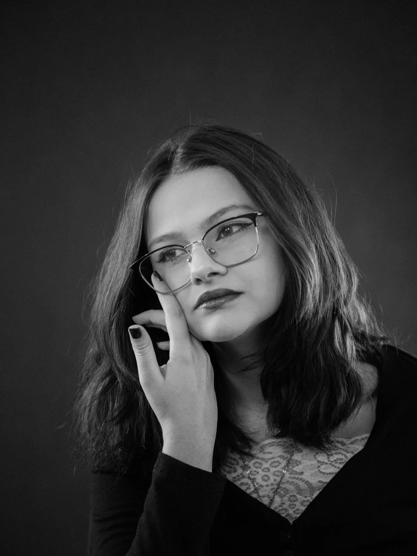 In studio senior session for Aubrey. She loves acting and wanted something simple with a slight nod to being on set or on stage. This was a fun and laid back session!