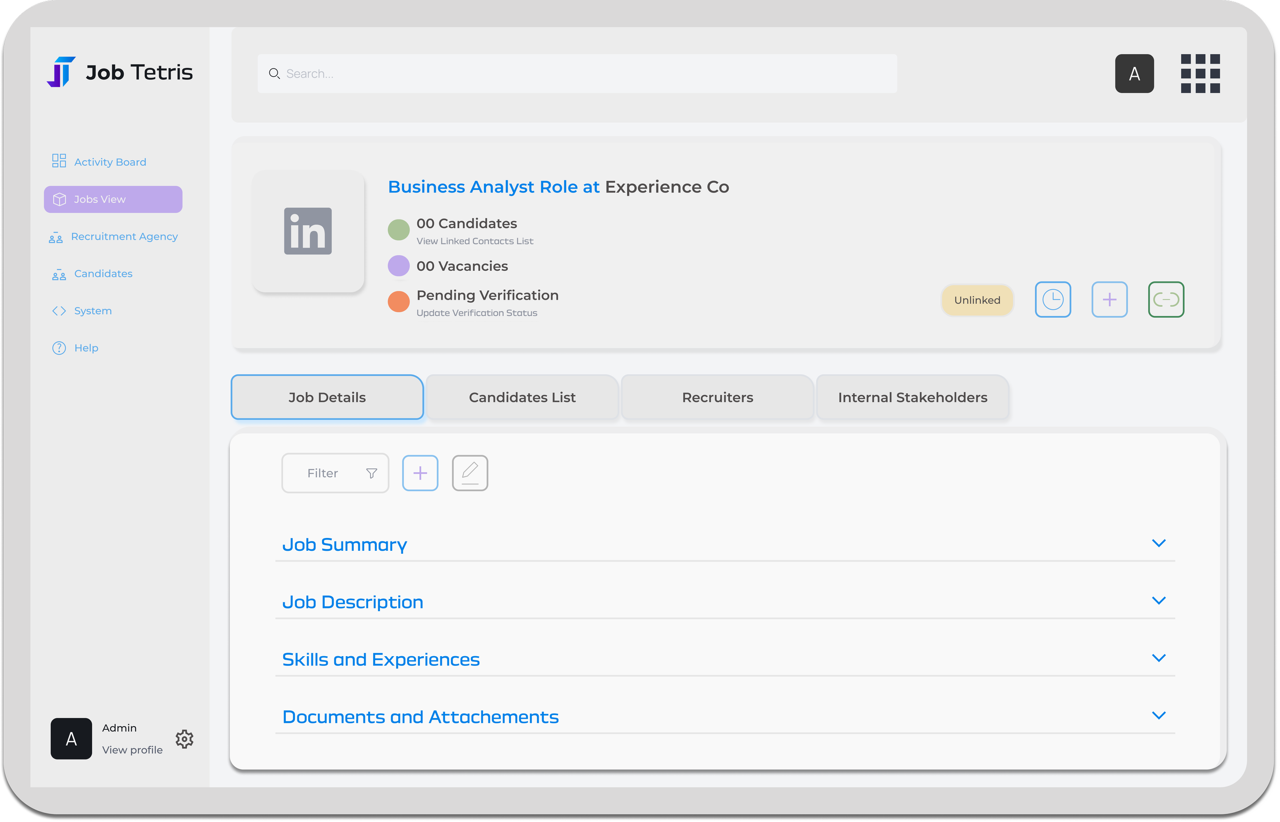 Jobs Role Page