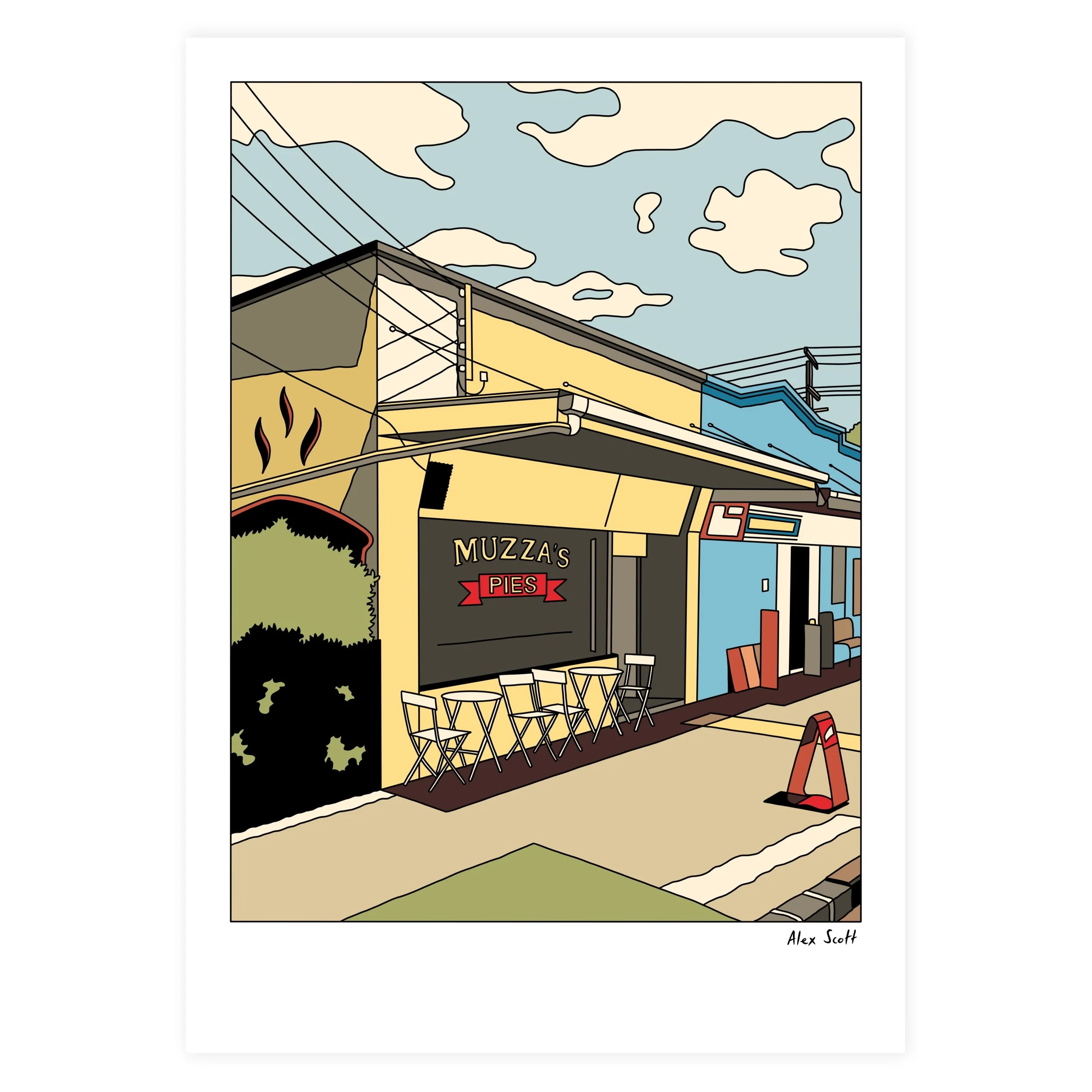 Muzza's Pies, Mt Albert (open-edition print)
