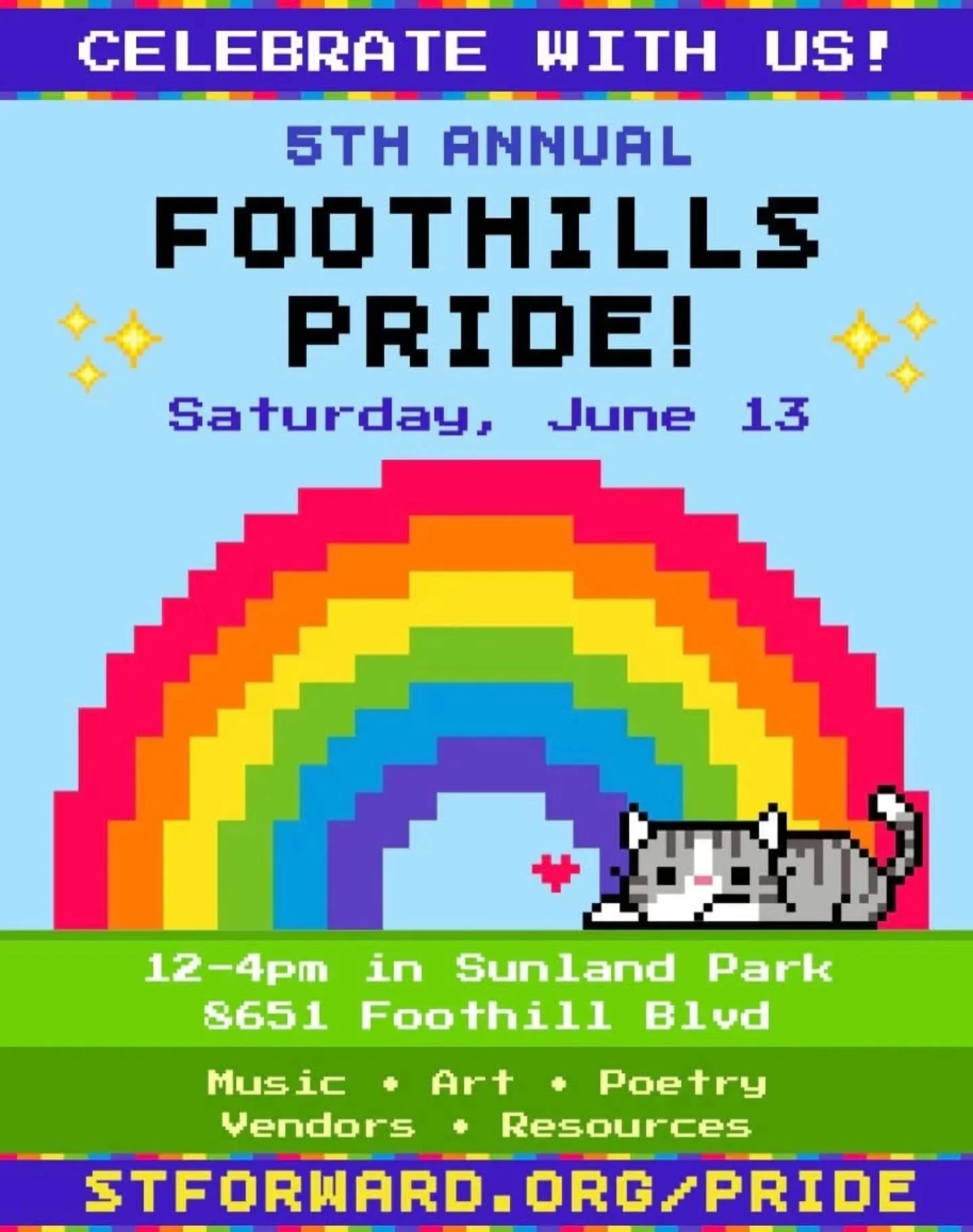 This Saturday!! Music, art, drag, shopping, and MORE! Come on over to the 5th Annual Foothills Pride at 8651 Foothill Blvd in Sunland! 🌈🪇🎵

I'm on with The PJ's 🎶 at 12:45. We've got lots of amazing creators and performers throughout the day (12-