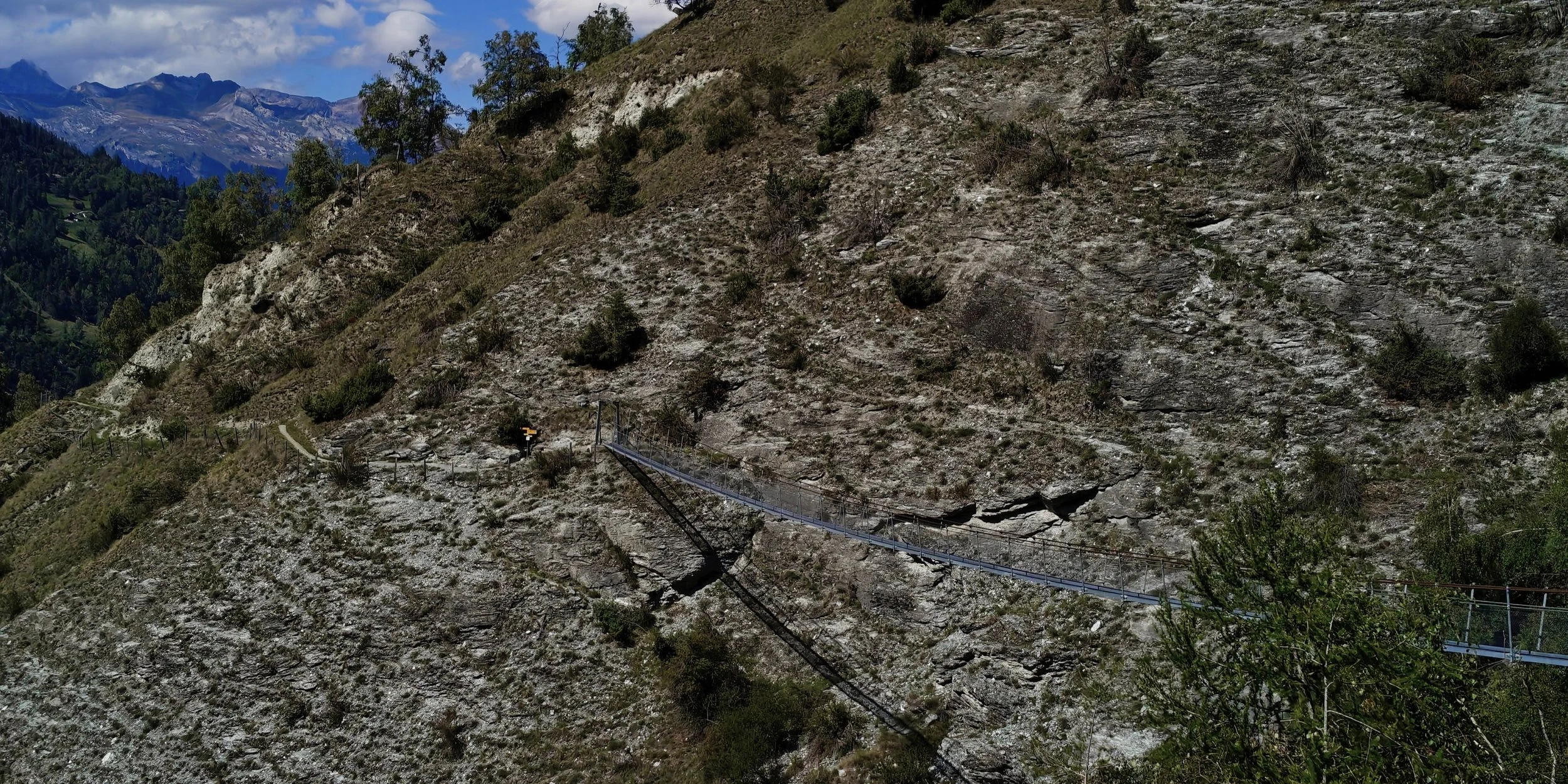 133 meters questioned. Passerelle de la Grande Combe