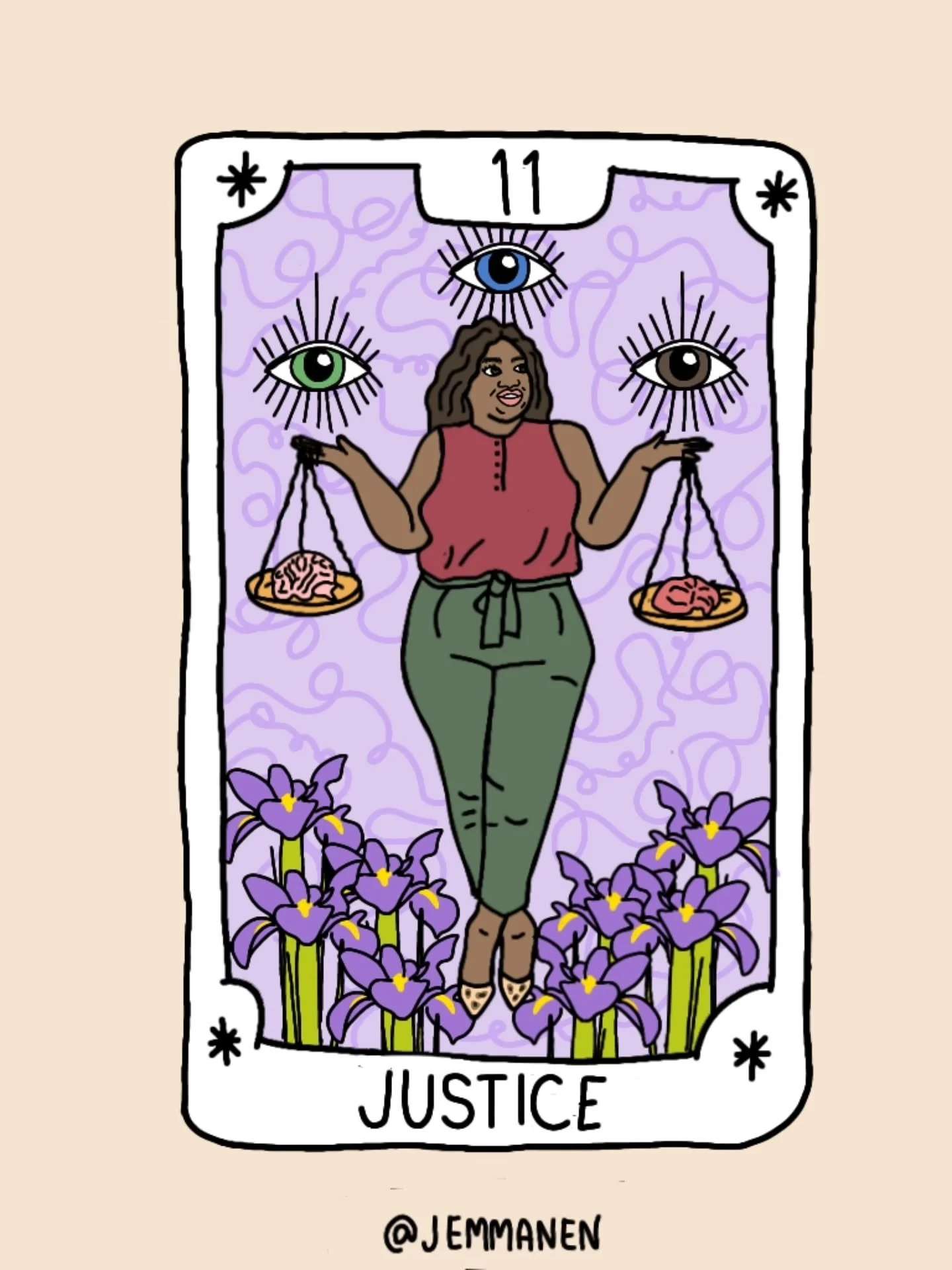 Mik&auml; on sulle totta just nyt? 

Justice on vaa'an kortti ja haastaa meit&auml; ehk&auml; kaikkein eniten pys&auml;htym&auml;&auml;n itsen ja oman totuuden &auml;&auml;relle. Seh&auml;n ei ole aina helppoa ja yksinkertaista vaan vaatii oikeasti a