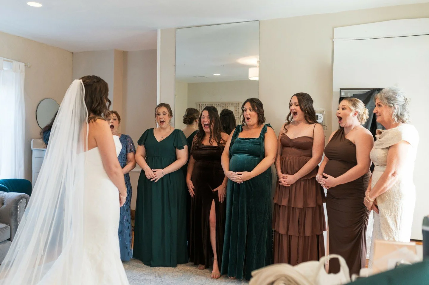 She kept her dress a secret from everyone, except her mom, and her bridesmaids' faces say it all 

wedding photographer | maryland weddings | pa weddings | sneak peek | dress reveal