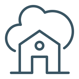 ikon for skybasert teknologi - hus med sky. Icon by Yevhen Lieskov [https://www.figma.com/@yevhenlieskov] (modified by Integral Consulting AS) - license: https://creativecommons.org/licenses/by/4.0/#ref-appropriate-credit 