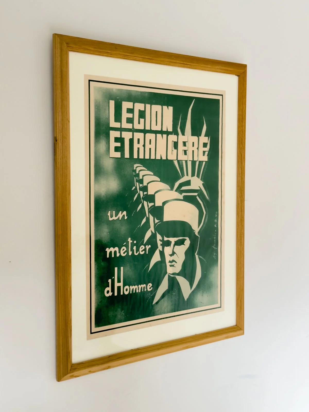 Adj - Bardin ‘Légion Étrangère: un Métier d’Homme’ – Original 1974 Linocut Poster - Department