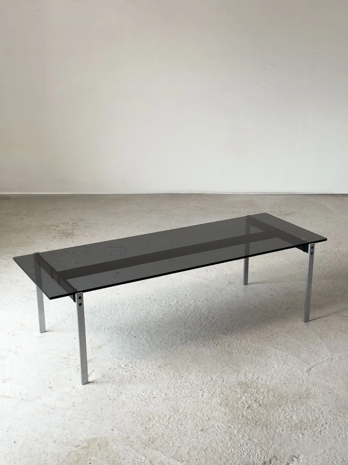 Robin Day Alpha Coffee Table, 1959 – Original Smoked Glass, Hille First Production - Department