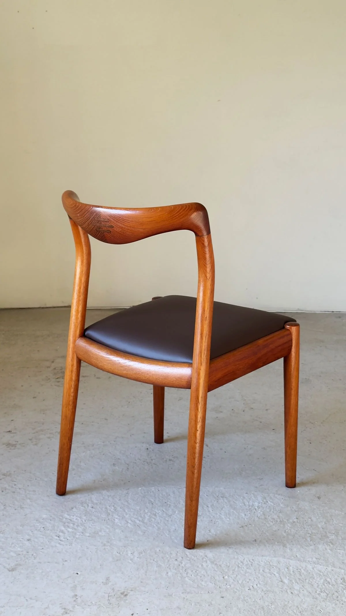 Rare Set of 6 Henry Walter Klein Teak Dining Chairs – Rosewood Joint Detail, Newly Upholstered - Department