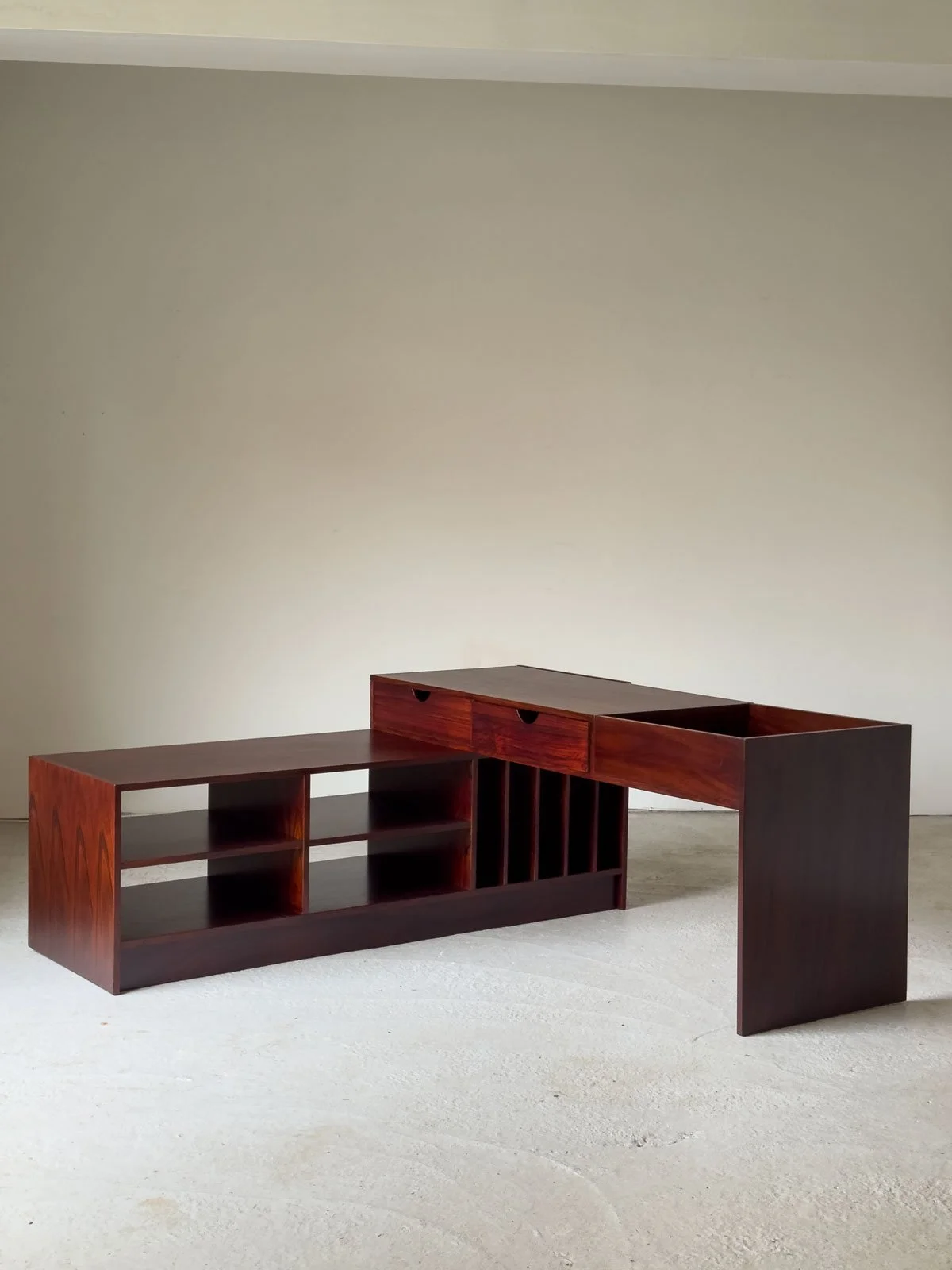 Rosewood Modular Stereo Sideboard / Media Cabinet by Tord Kempe for ABRA Möbler, Sweden - Department