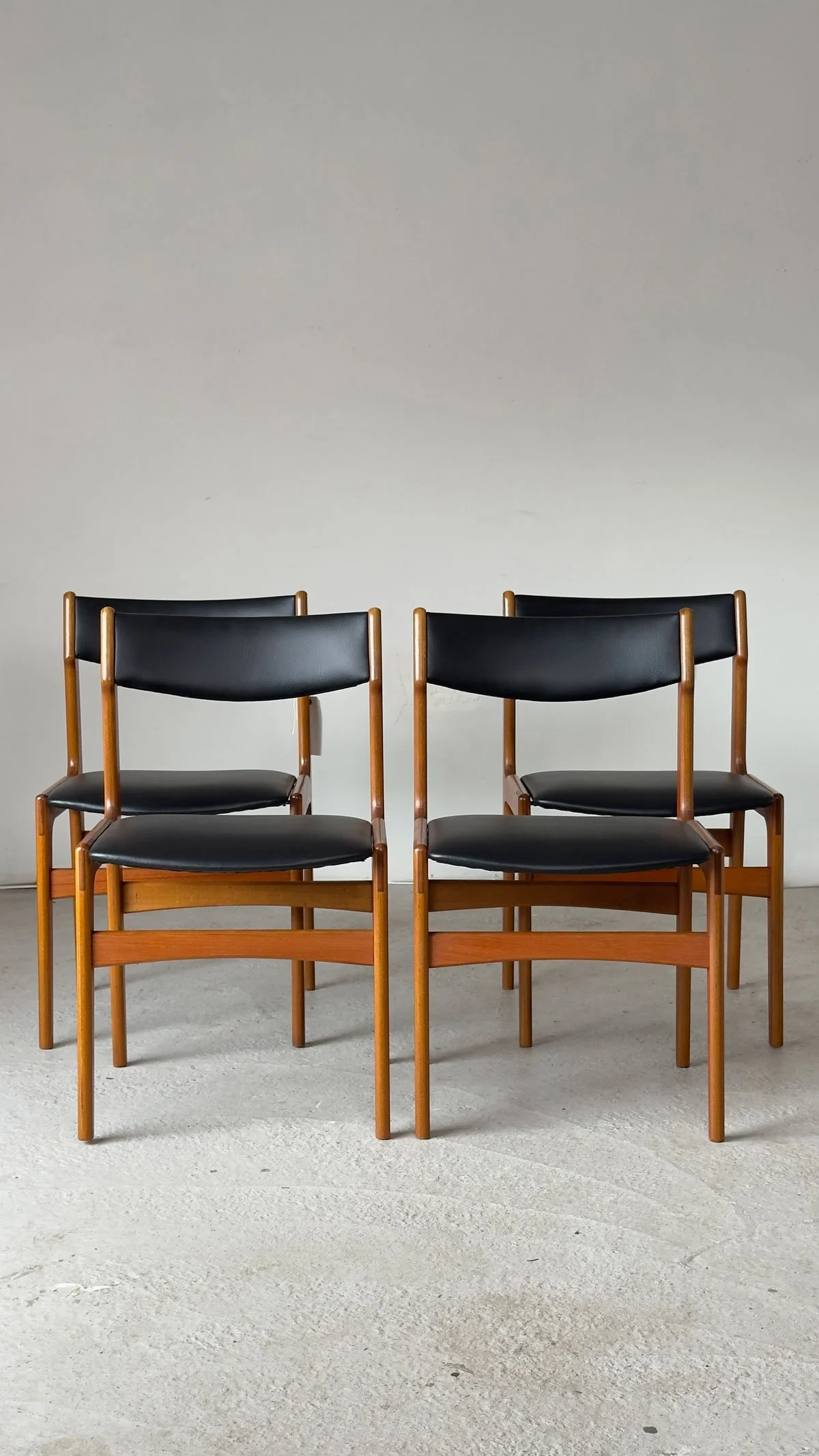 Set of Four Teak Dining Chairs by Erik Buch for Oddense Maskinsnedkeri, Denmark, 1960s - Department