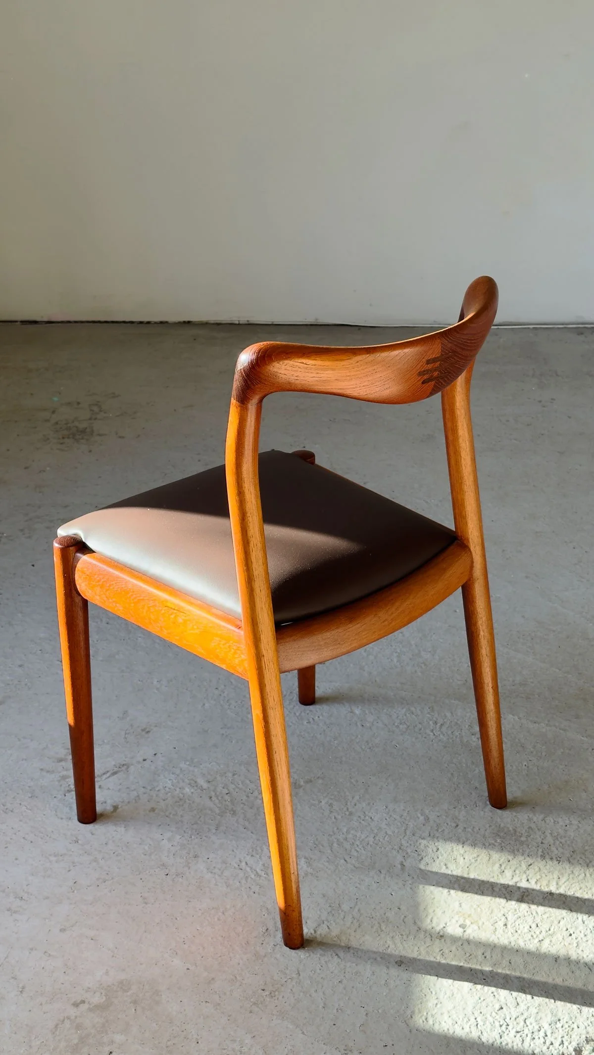 Rare Set of 6 Henry Walter Klein Teak Dining Chairs – Rosewood Joint Detail, Newly Upholstered - Department