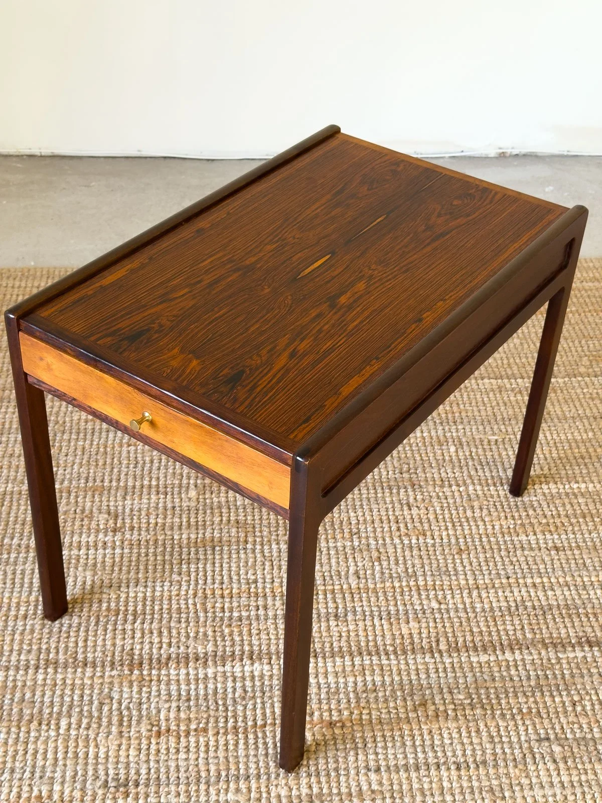 Helge Vestergaard Jensen Rosewood Side Table with Drawer, Denmark c.1960 - Department