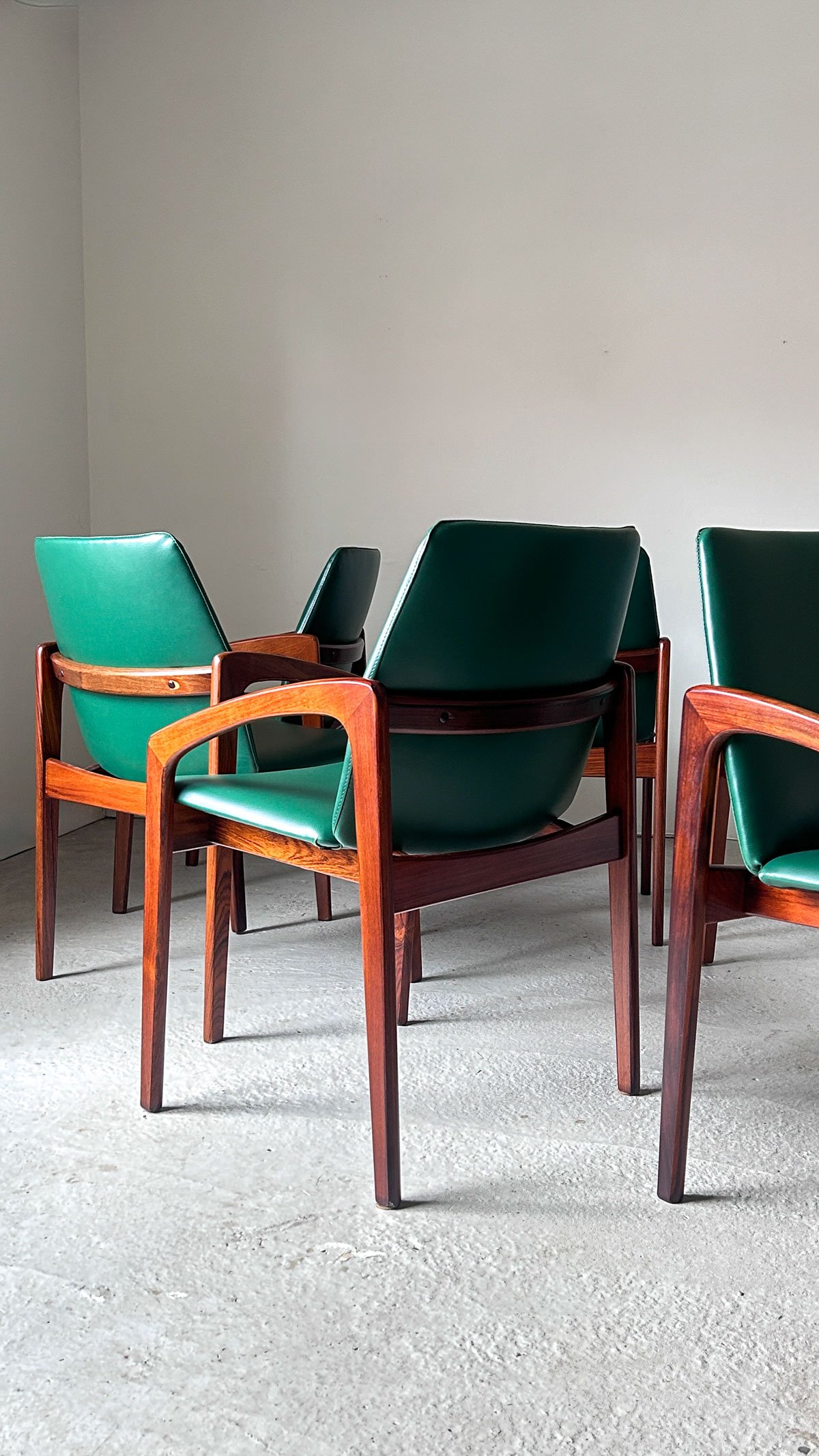 Set of 6 Rosewood Model 23 Dining Chairs by Henning Kjaernulf for Korup, Denmark - Department