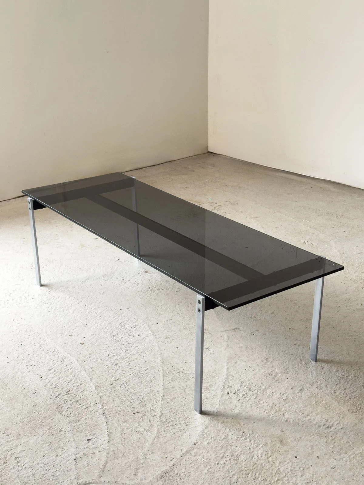 Robin Day Alpha Coffee Table, 1959 – Original Smoked Glass, Hille First Production - Department