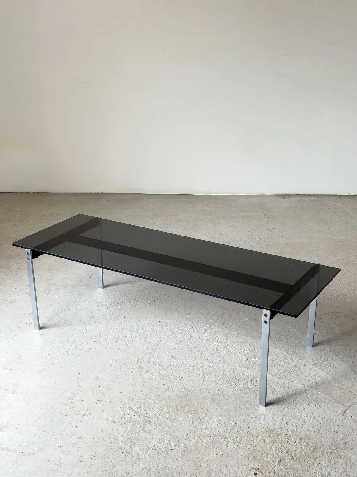 Robin Day Alpha Coffee Table, 1959 – Original Smoked Glass, Hille First Production - Department