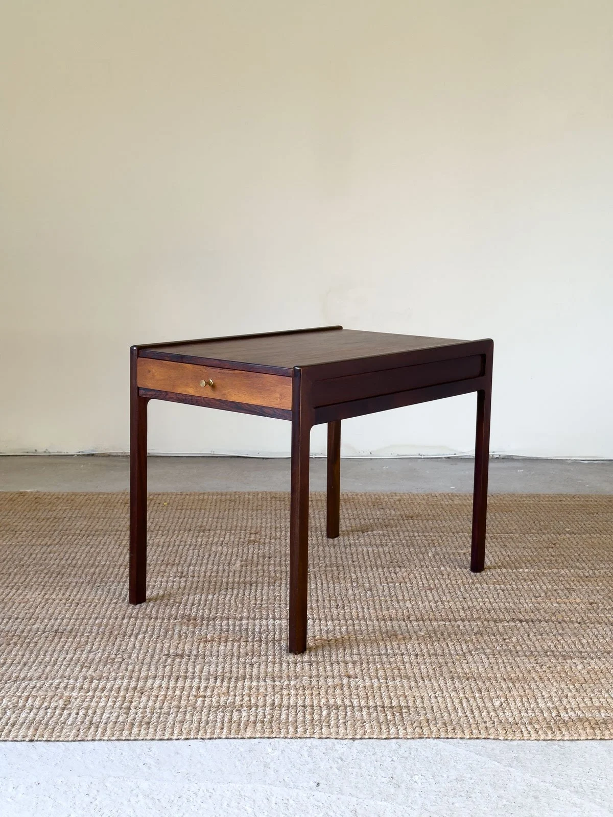 Helge Vestergaard Jensen Rosewood Side Table with Drawer, Denmark c.1960 - Department