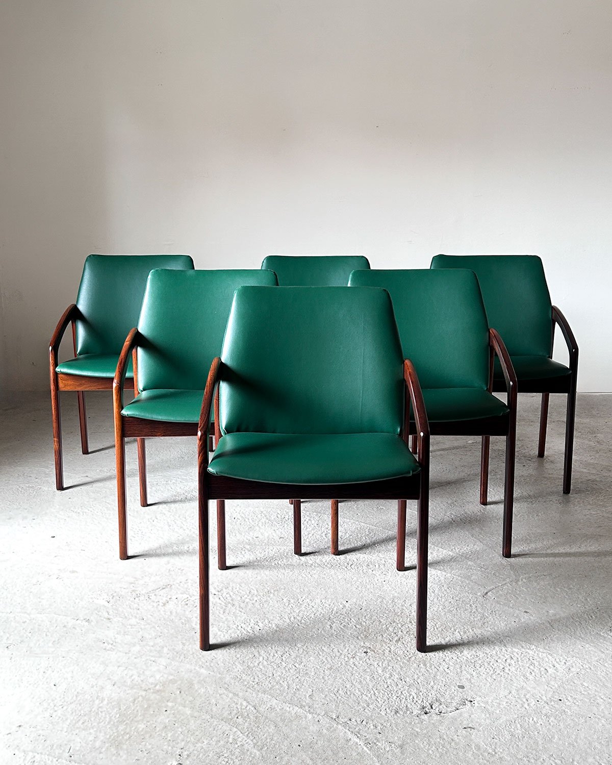 Set of 6 Rosewood Model 23 Dining Chairs by Henning Kjaernulf for Korup, Denmark - Department