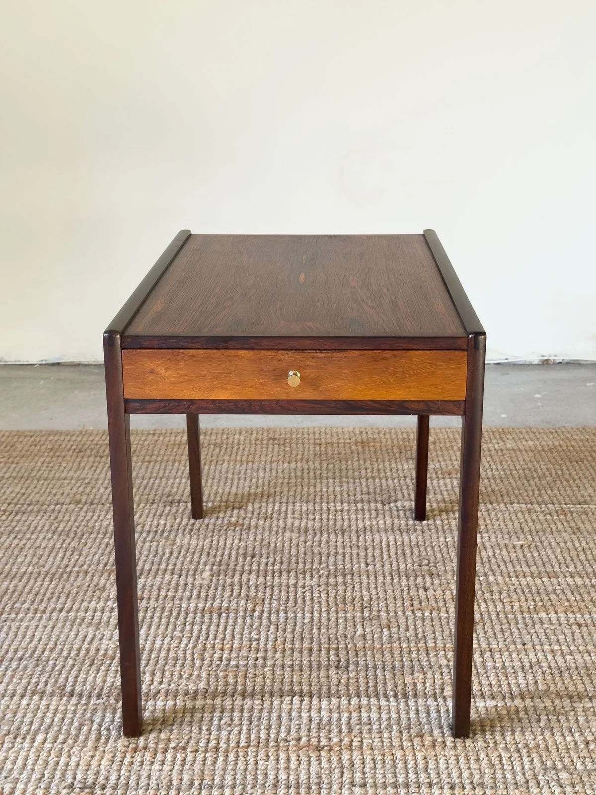 Helge Vestergaard Jensen Rosewood Side Table with Drawer, Denmark c.1960 - Department