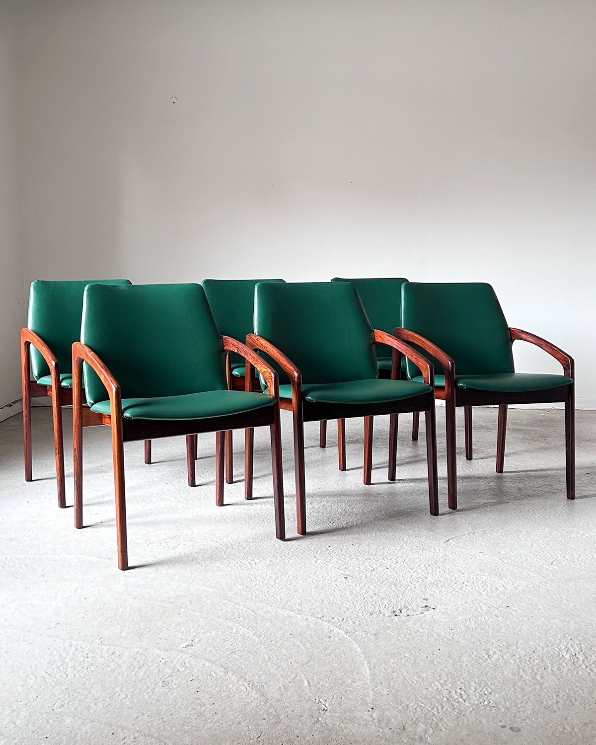 Set of 6 Rosewood Model 23 Dining Chairs by Henning Kjaernulf for Korup, Denmark - Department