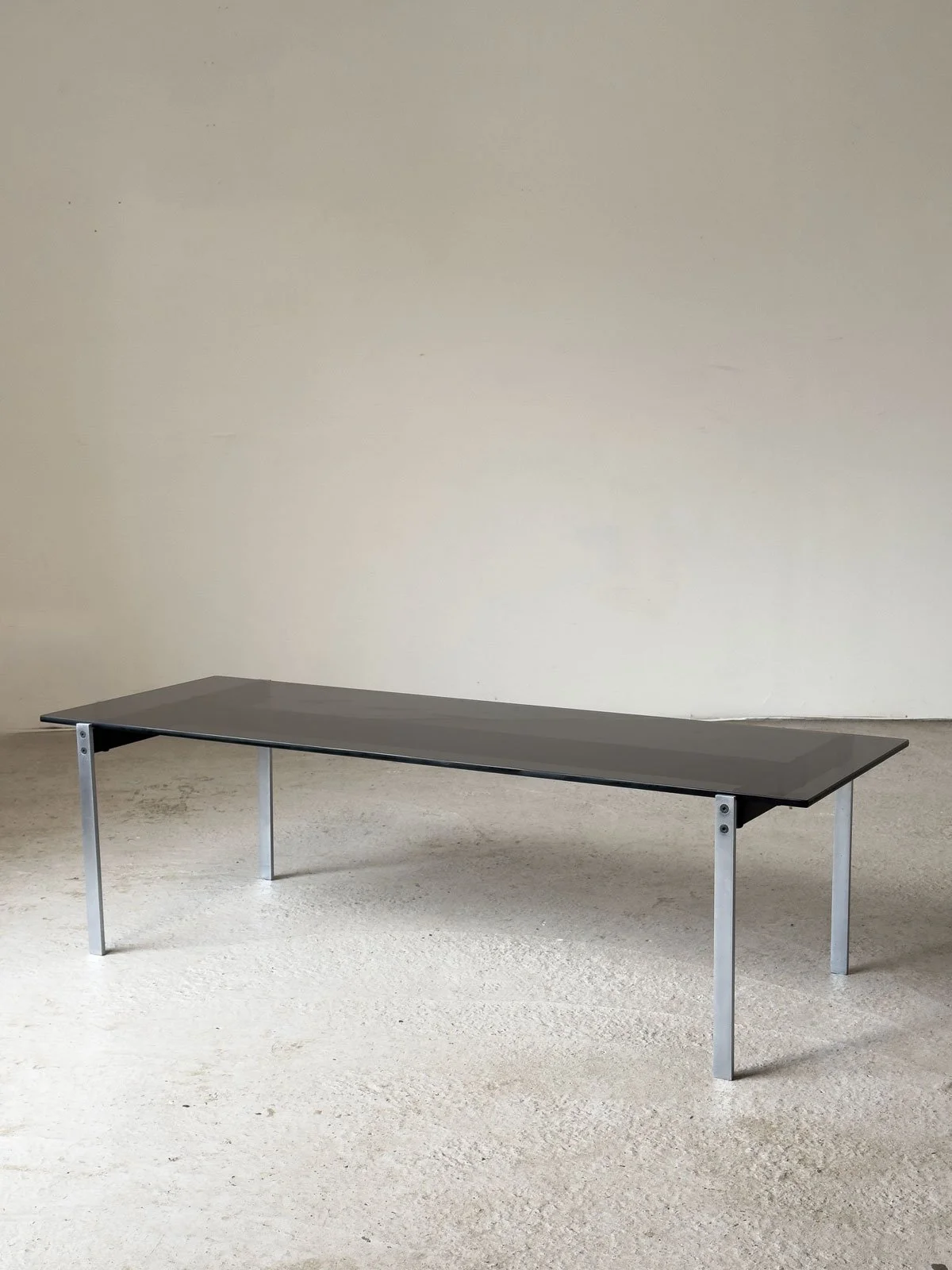 Robin Day Alpha Coffee Table, 1959 – Original Smoked Glass, Hille First Production - Department