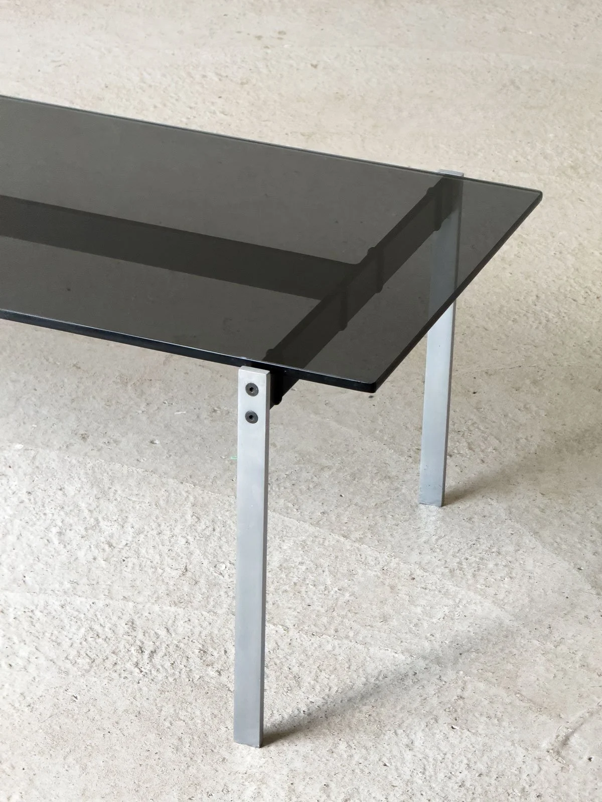 Robin Day Alpha Coffee Table, 1959 – Original Smoked Glass, Hille First Production - Department