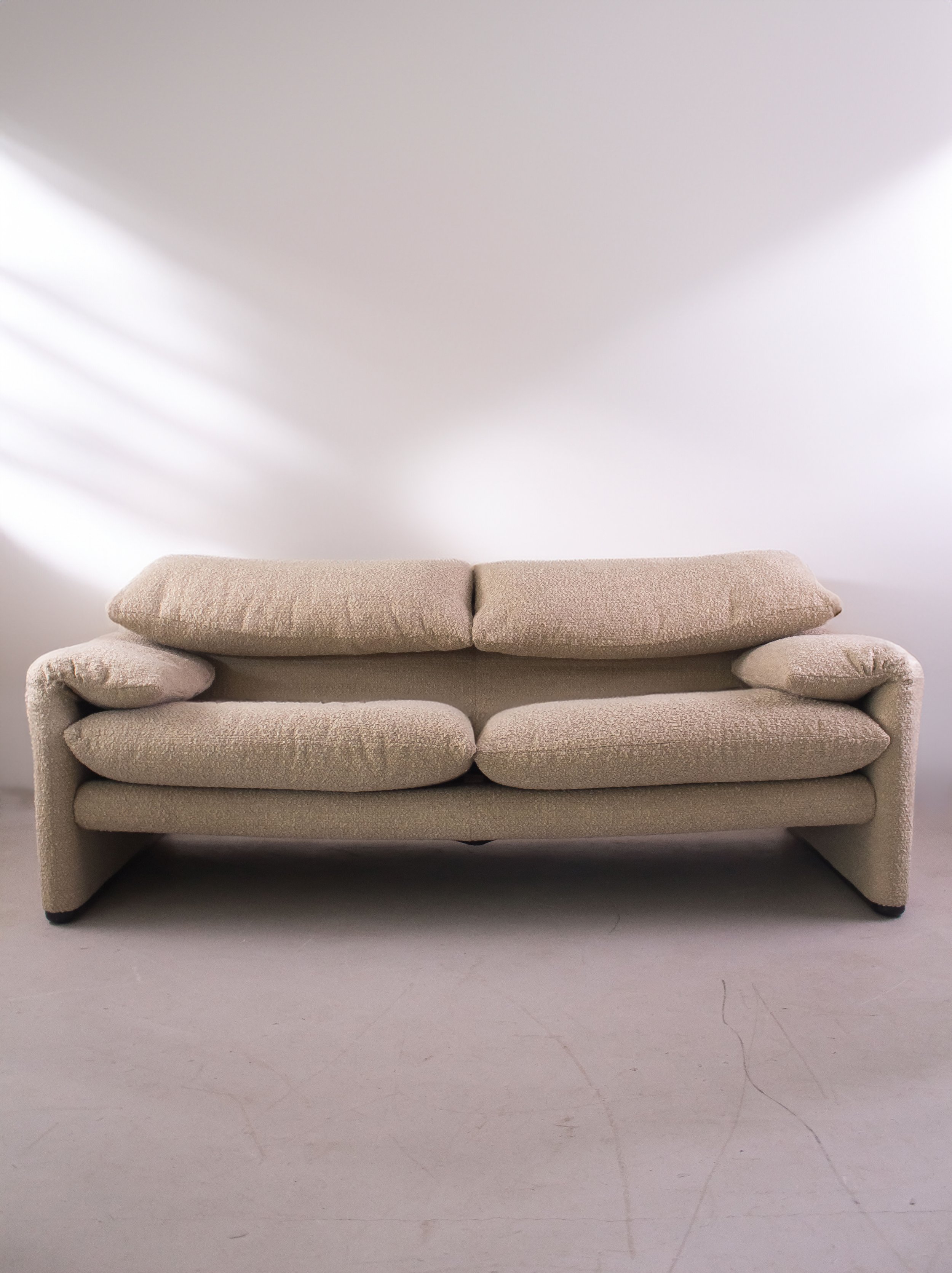 Cassina Maralunga 2.5-Seater in Oatmeal Bouclé - Department