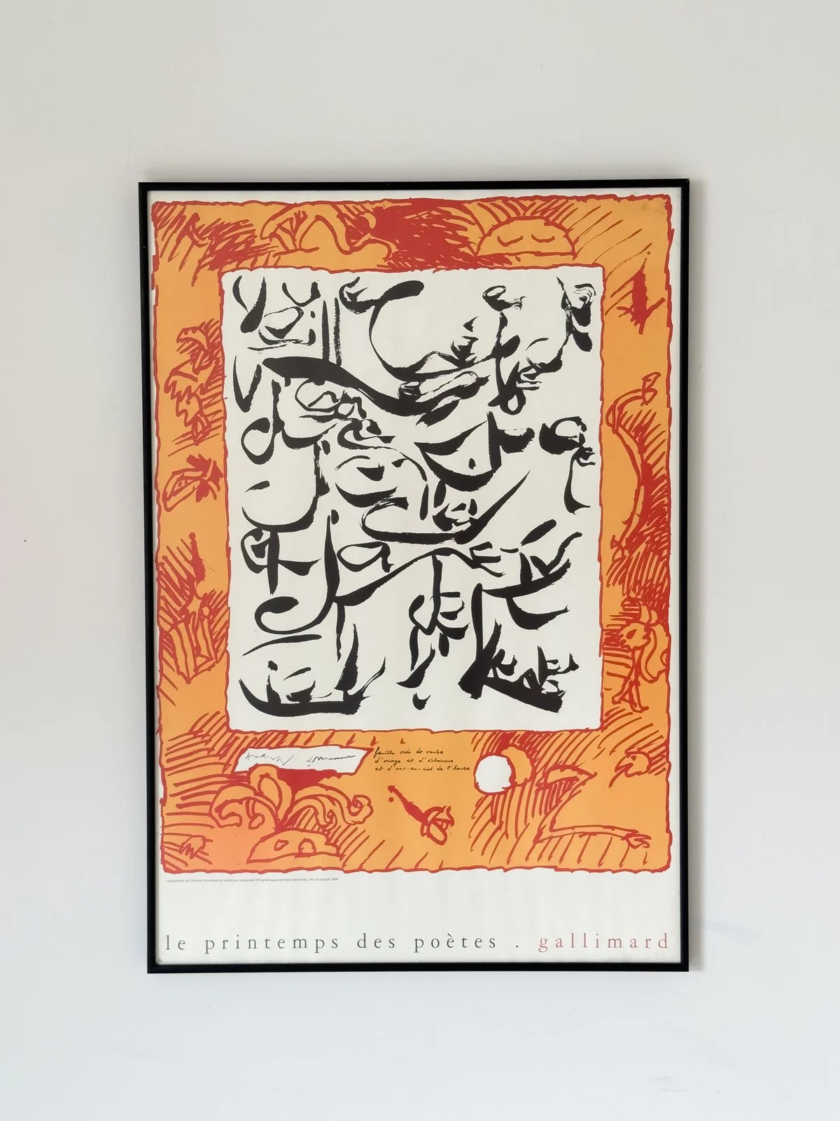 Pierre Alechinsky & Christian Dotremont – Feuille Orée, 1972 Lithograph Poster - Department