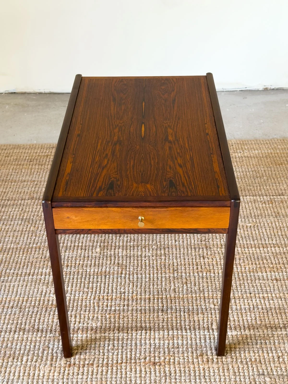 Helge Vestergaard Jensen Rosewood Side Table with Drawer, Denmark c.1960 - Department