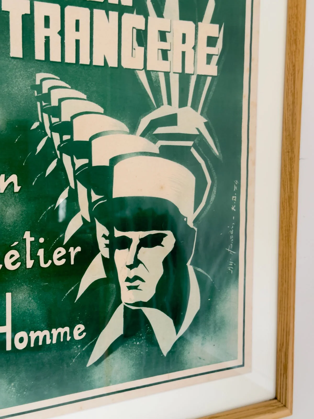 Adj - Bardin ‘Légion Étrangère: un Métier d’Homme’ – Original 1974 Linocut Poster - Department