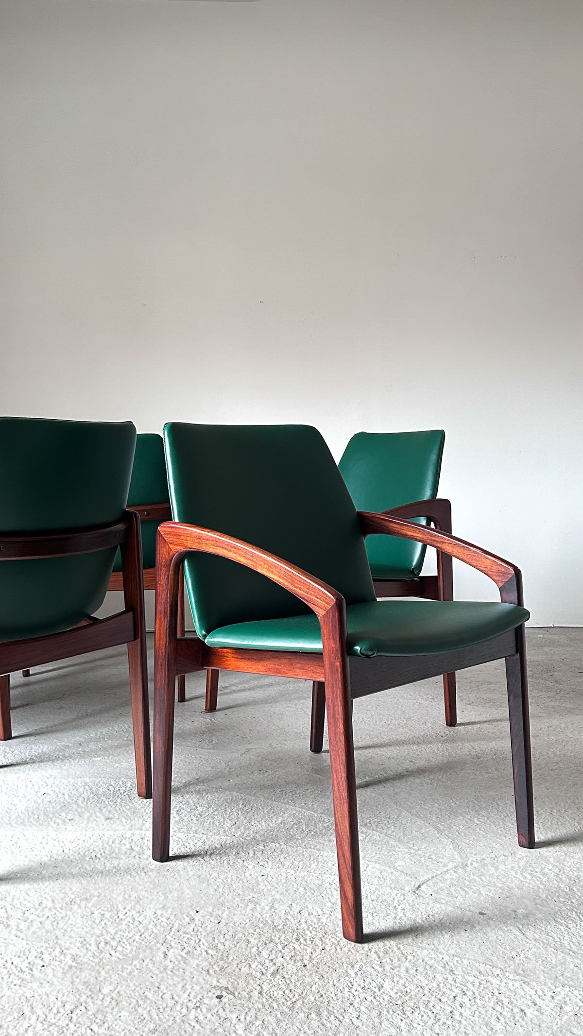 Set of 6 Rosewood Model 23 Dining Chairs by Henning Kjaernulf for Korup, Denmark - Department