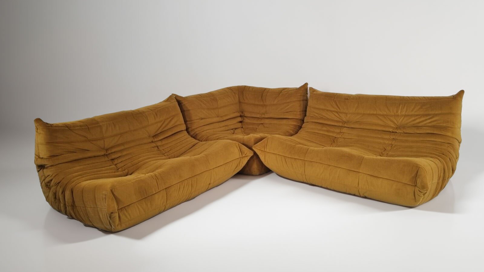Ligne Roset Togo Suite in Mustard Velvet - Department