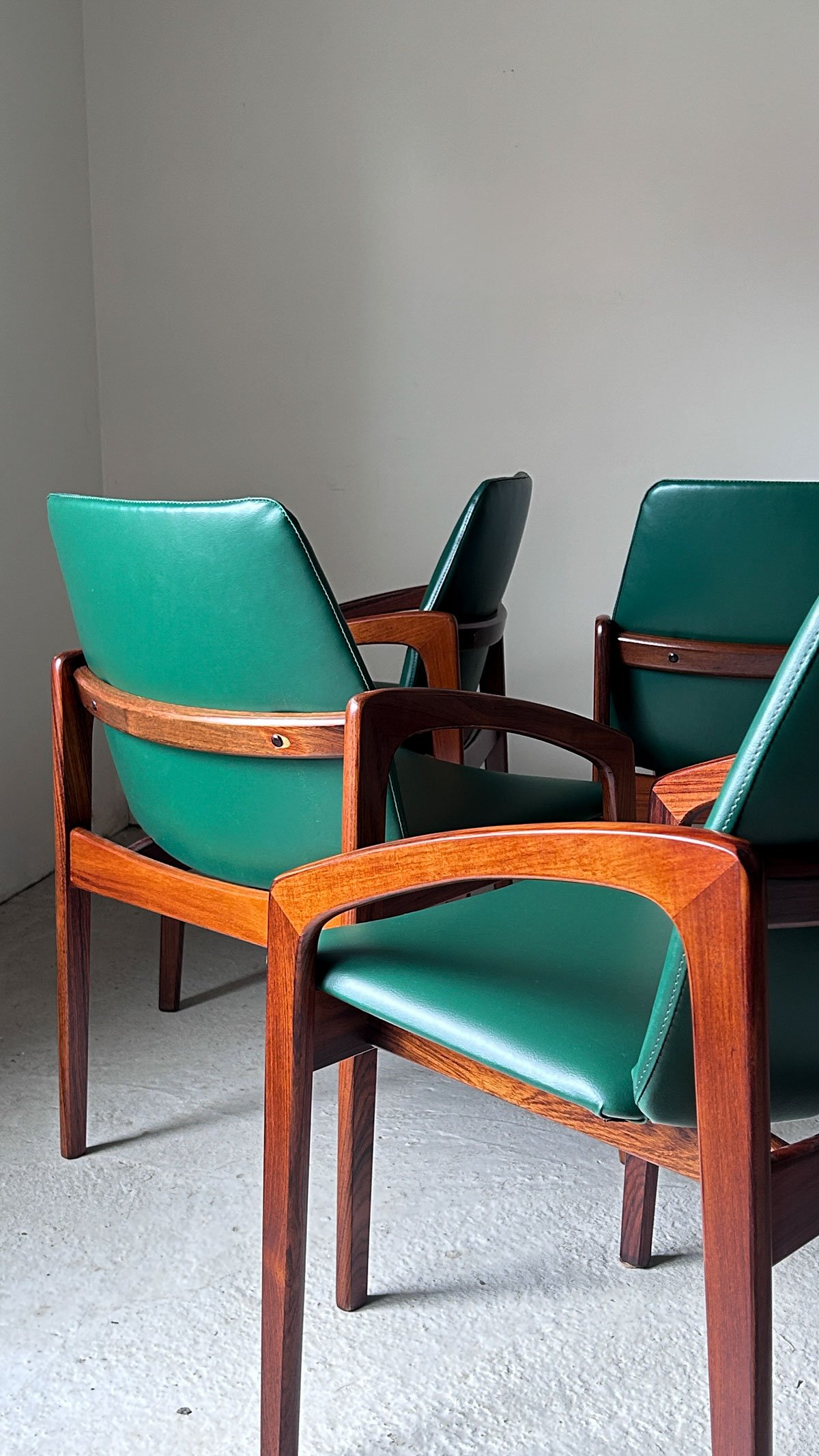 Set of 6 Rosewood Model 23 Dining Chairs by Henning Kjaernulf for Korup, Denmark - Department