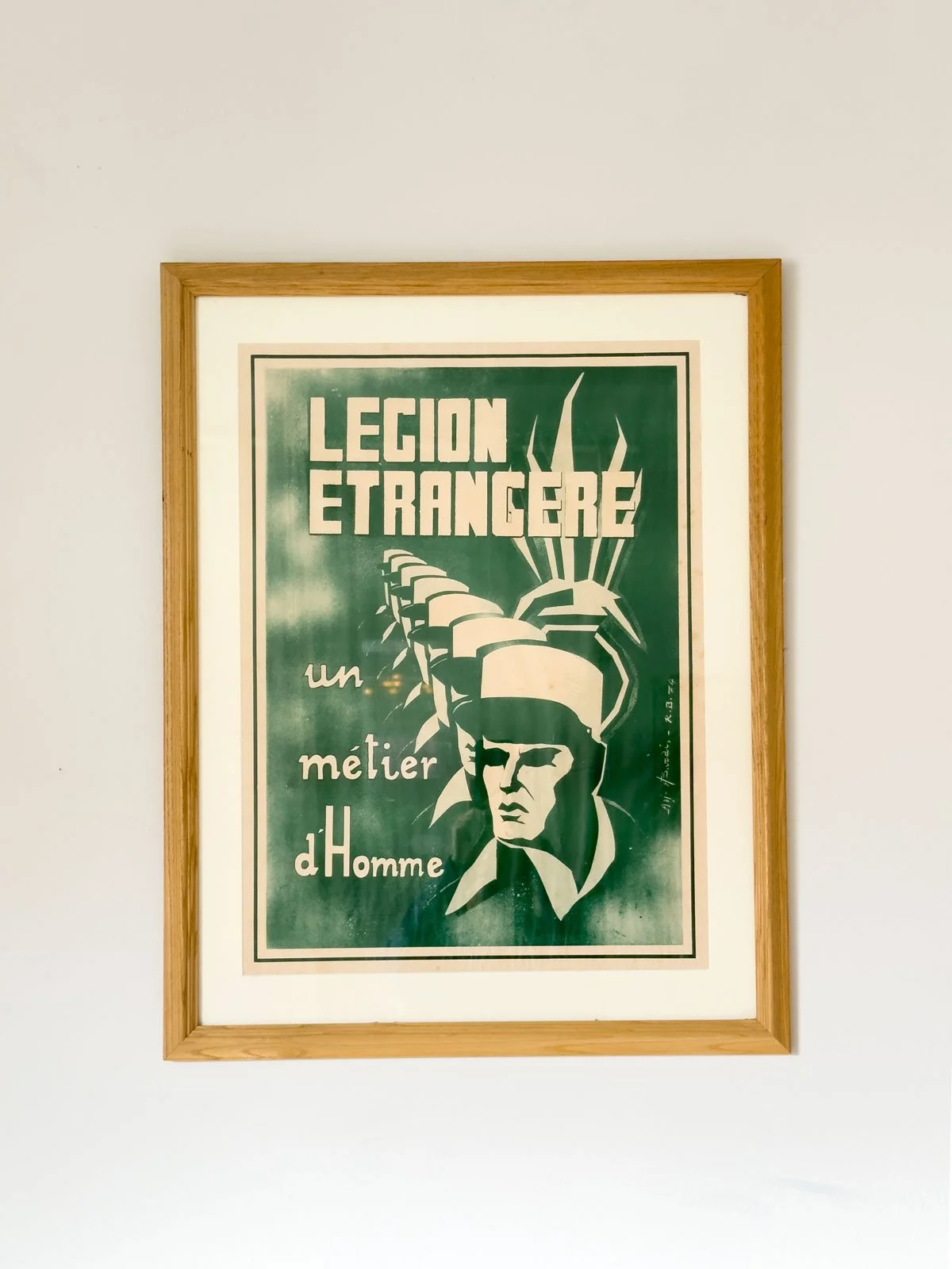 Adj - Bardin ‘Légion Étrangère: un Métier d’Homme’ – Original 1974 Linocut Poster - Department