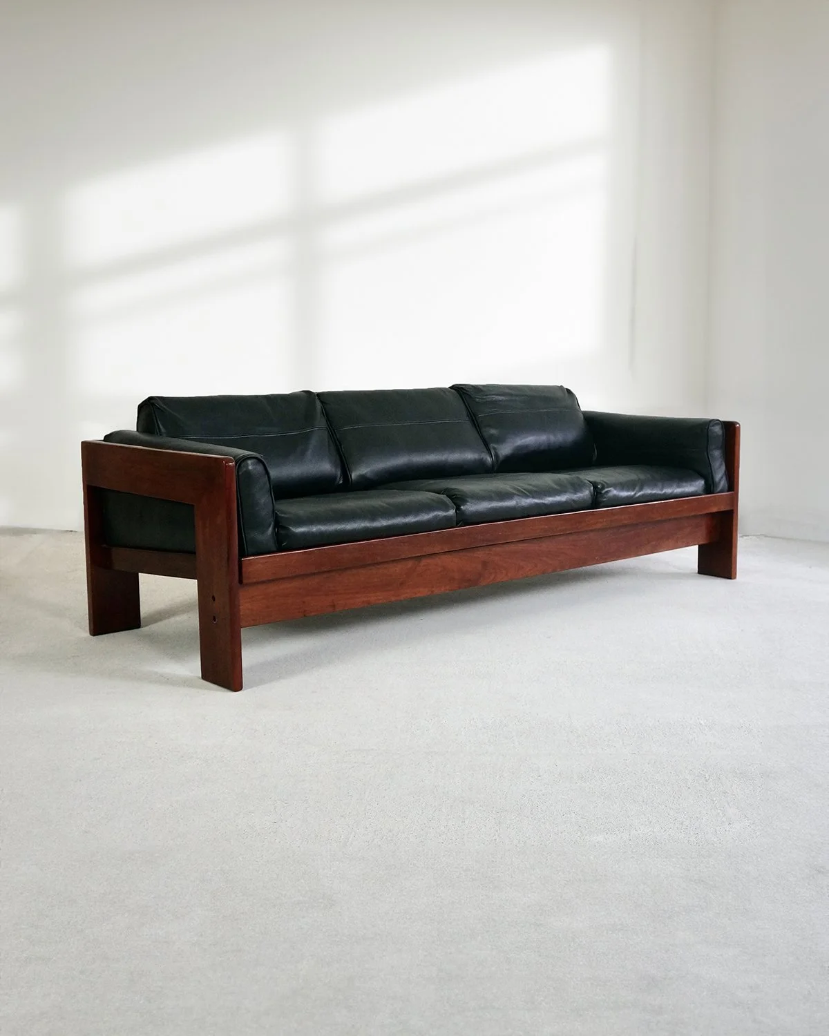 Restored Vintage Tobia Scarpa Bastiano Sofa (1962) in Black