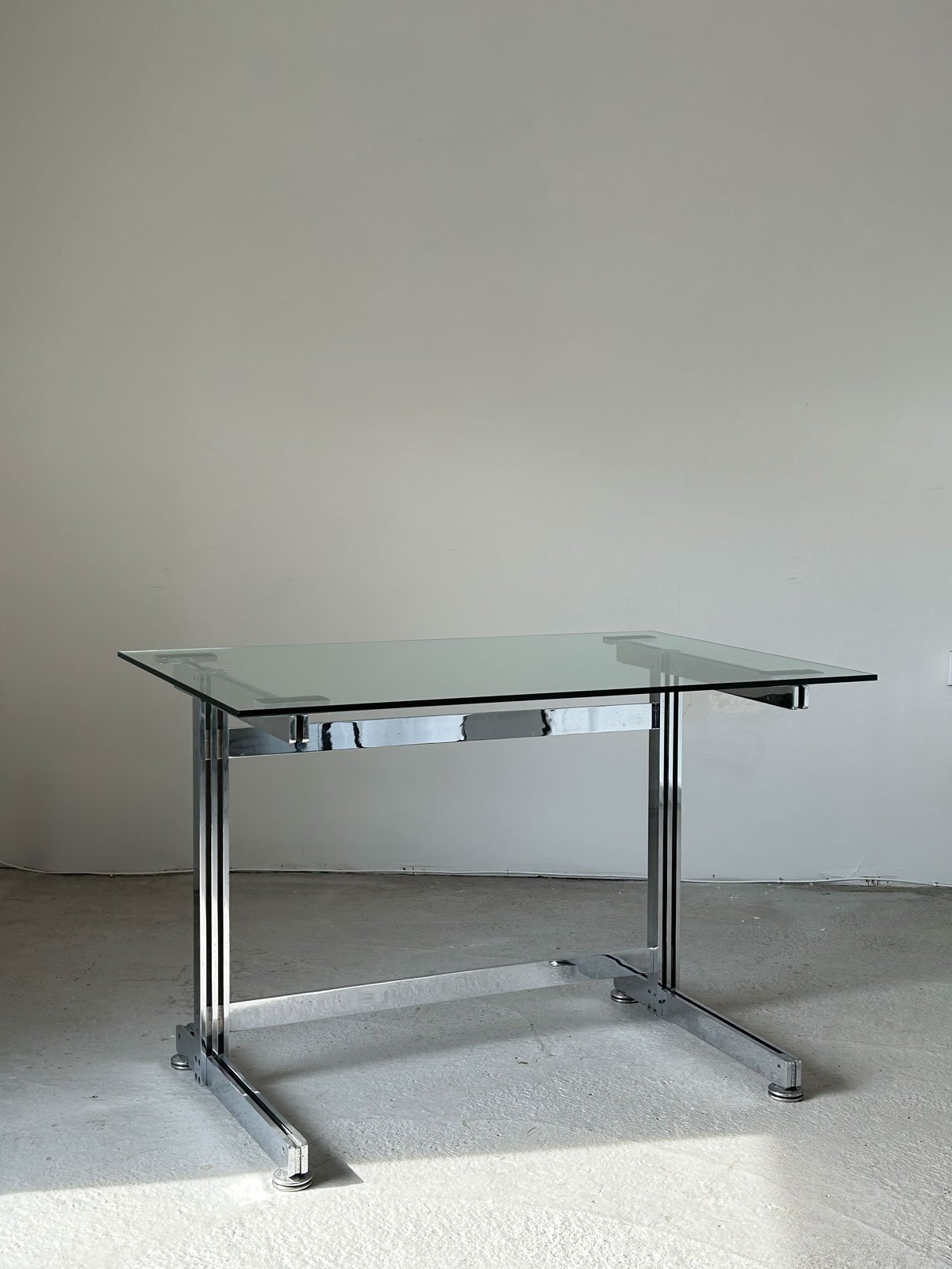 1970s Italian Chrome & Glass Desk by Velca Legnano, Milan - Department