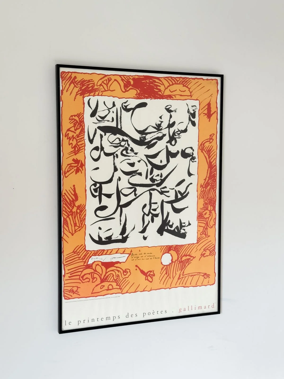 Pierre Alechinsky & Christian Dotremont – Feuille Orée, 1972 Lithograph Poster - Department