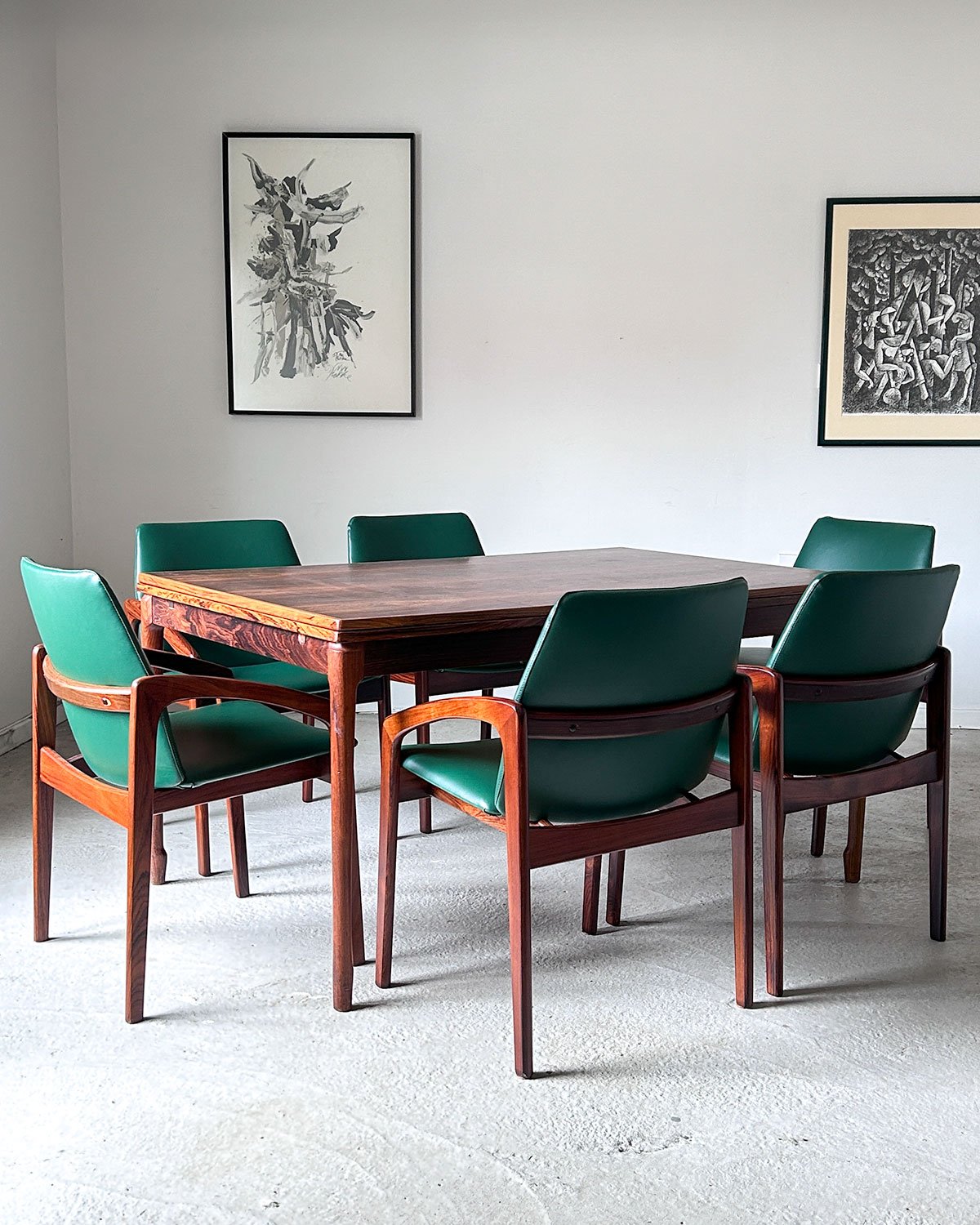 Set of 6 Rosewood Model 23 Dining Chairs by Henning Kjaernulf for Korup, Denmark - Department