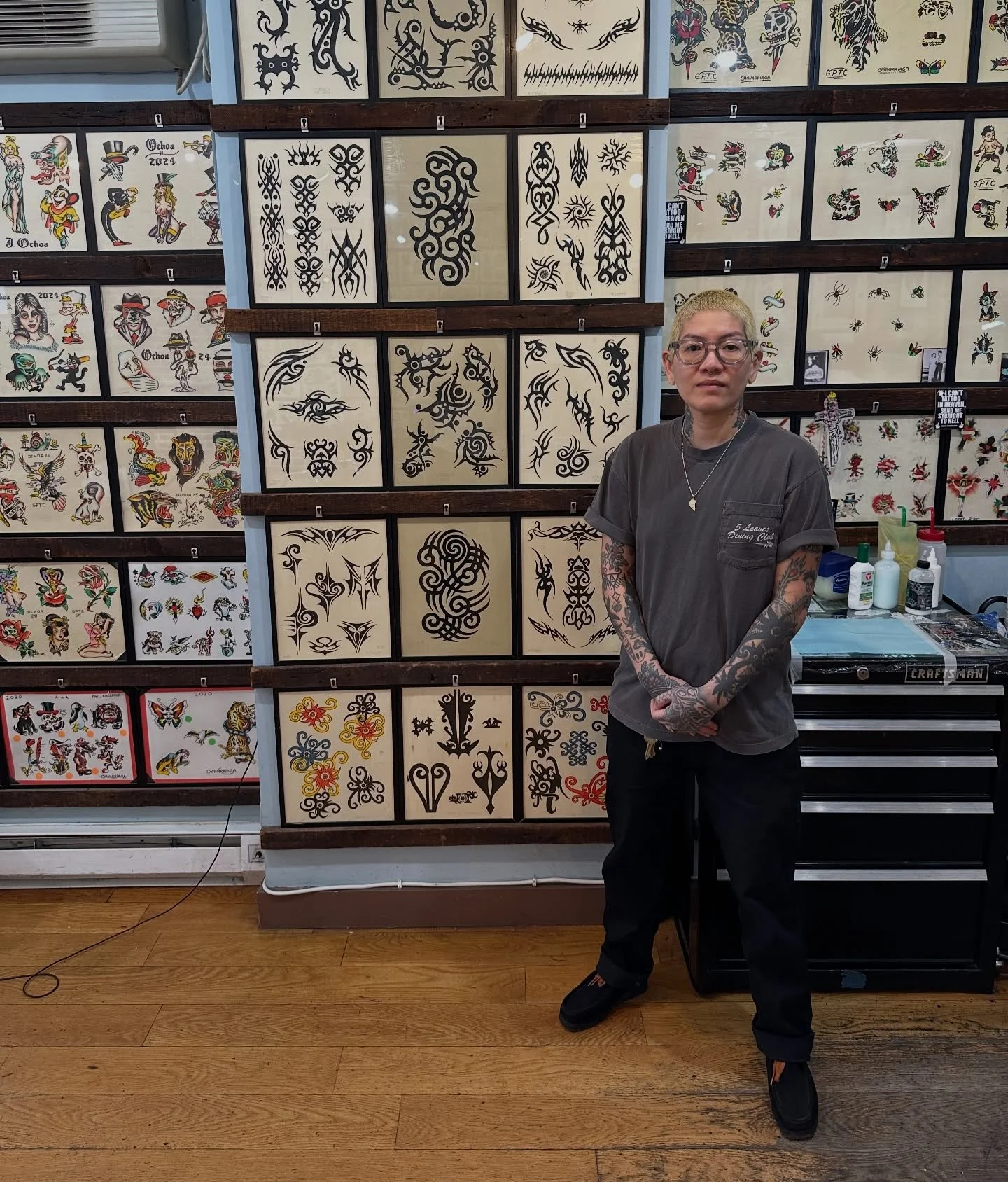 💥Happy New Year! 💥 Welcoming 2026 with a new vertical wall of tribal flash designs @greenpointtattooco ! Come down and check them out and get tattooed! 

💫 I&rsquo;m booking for this month as well as Feb! So send me a DM or hit the link in bio to 