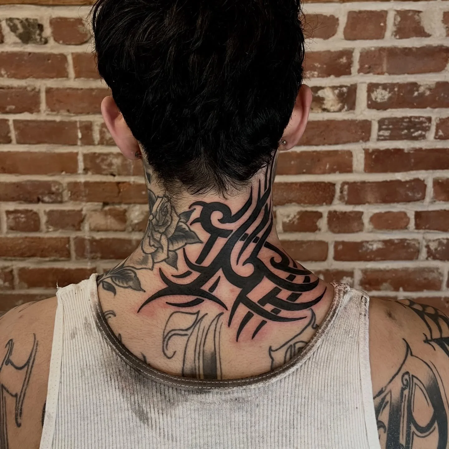 🌀 Drawn on tribal fun for Kai! Thank you so much for the trust!! 🌀 Let&rsquo;s make more tattoos in 2026 like this please! Made @greenpointtattooco 

🔅 I&rsquo;m currently booking for the rest of January and Feb! 

After 1/16 find me only in Brook