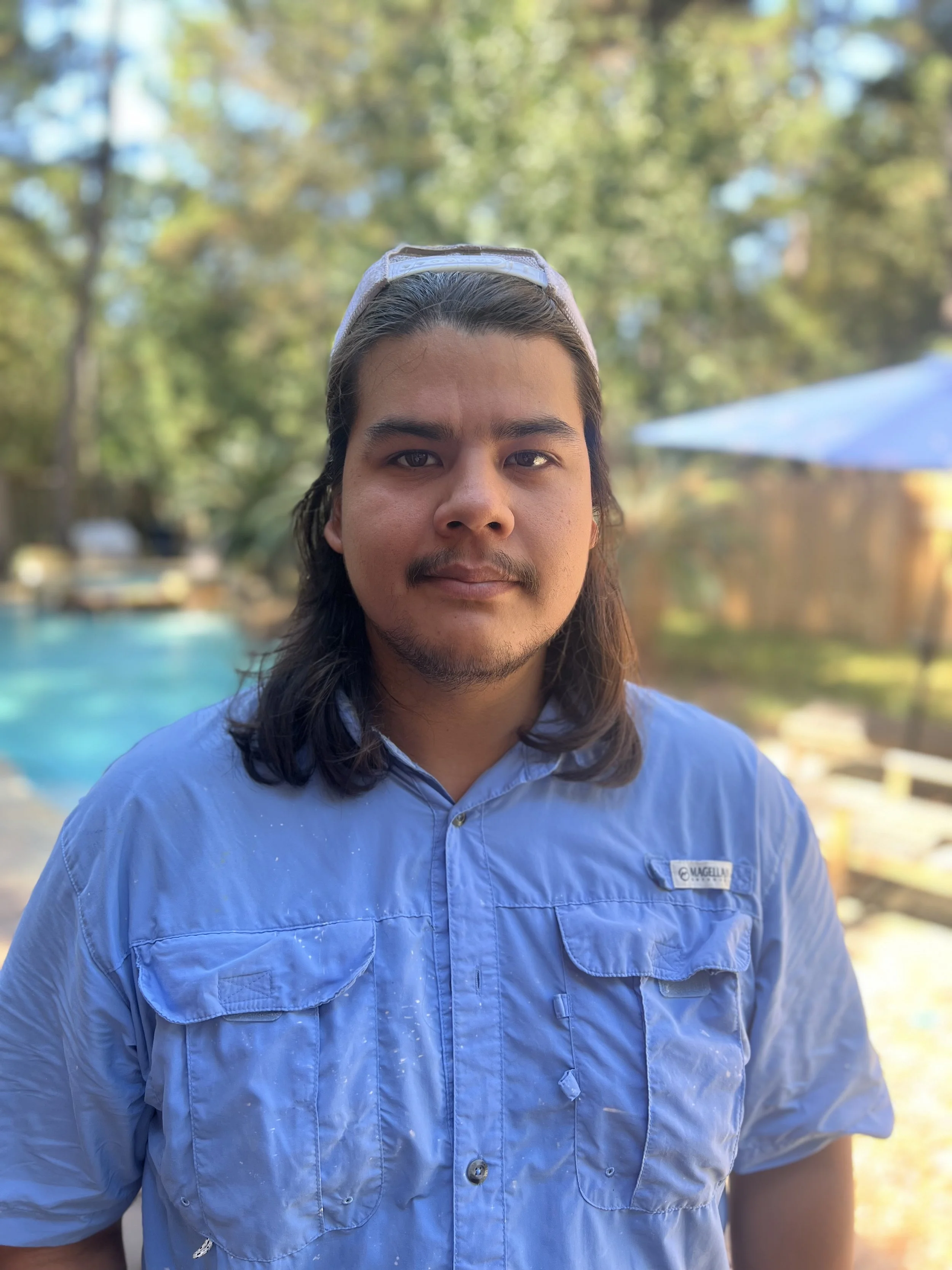Headshot of Levi, pool technician at Off The Deep End Pools TX in The Woodlands, Texas.
