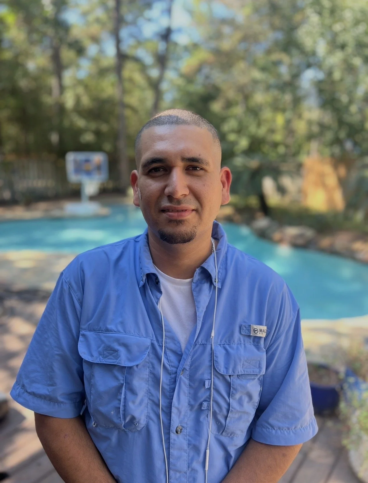 Headshot of Jose, pool technician at Off The Deep End Pools TX in The Woodlands, Texas.