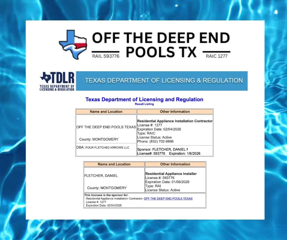 Pool Maintenance Company Required Licenses in Texas — Pool Service ...