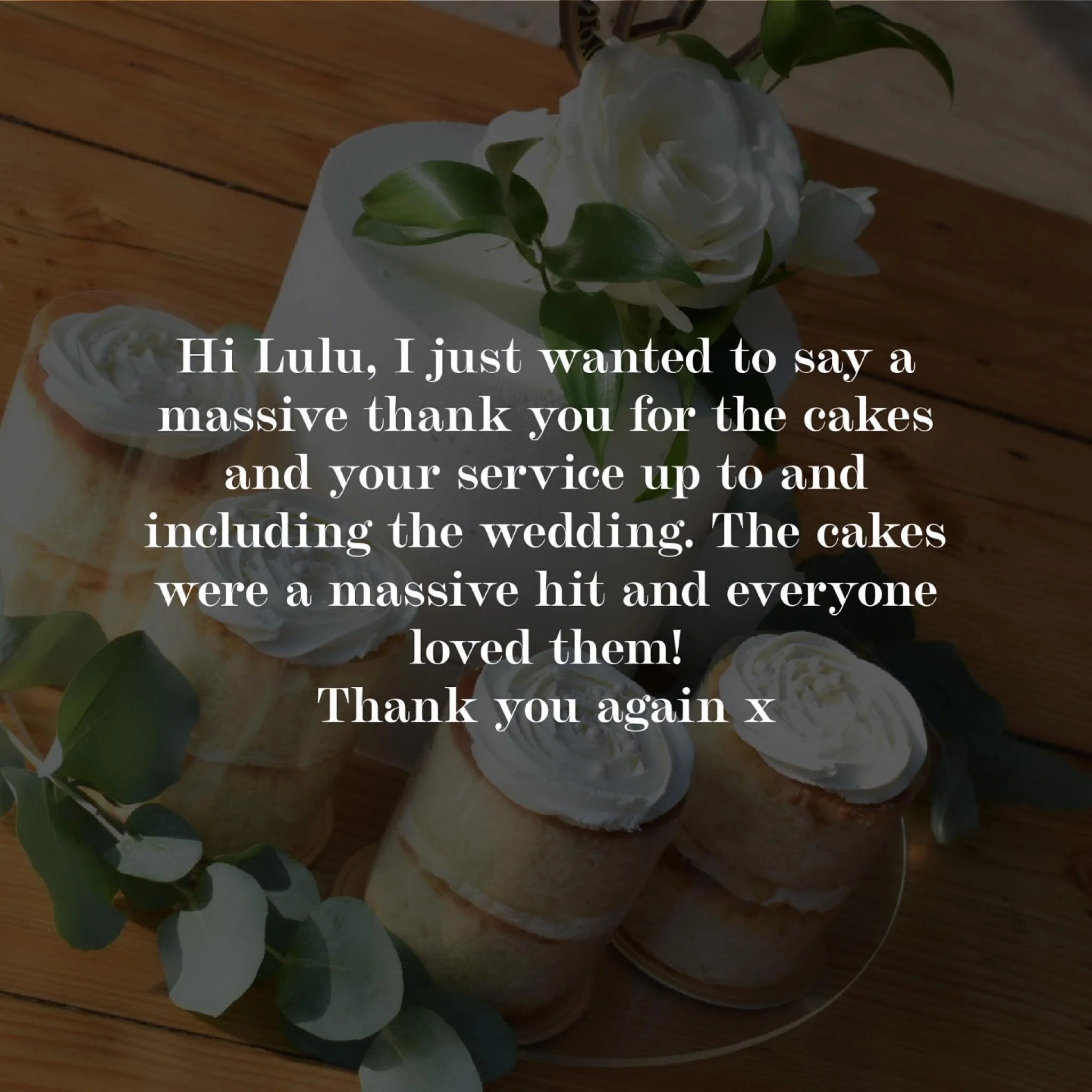 A little cake, a little love, and a lot of meaning 💍✨
For this beautiful elopement, I created a delicate centrepiece cake and mini cakes to share &mdash; and received the loveliest words in return 🫶🏼
Being part of such intimate celebrations is alw