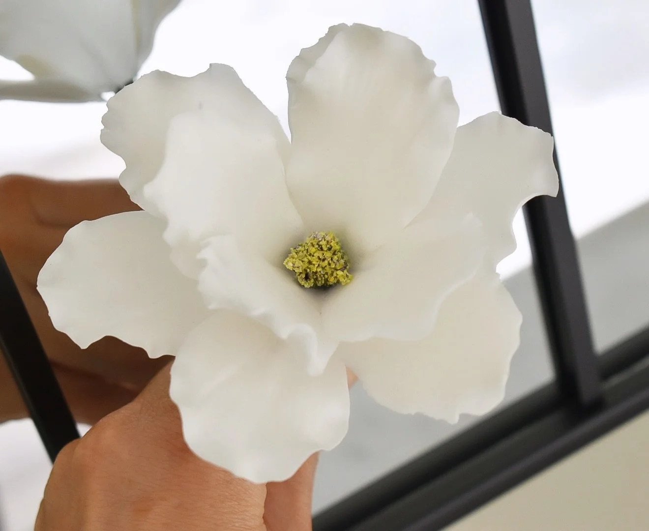 A cosmos in sugar 🤍

Part of a week spent creating florals for upcoming beautiful celebrations. One bloom finished, many more still to come.