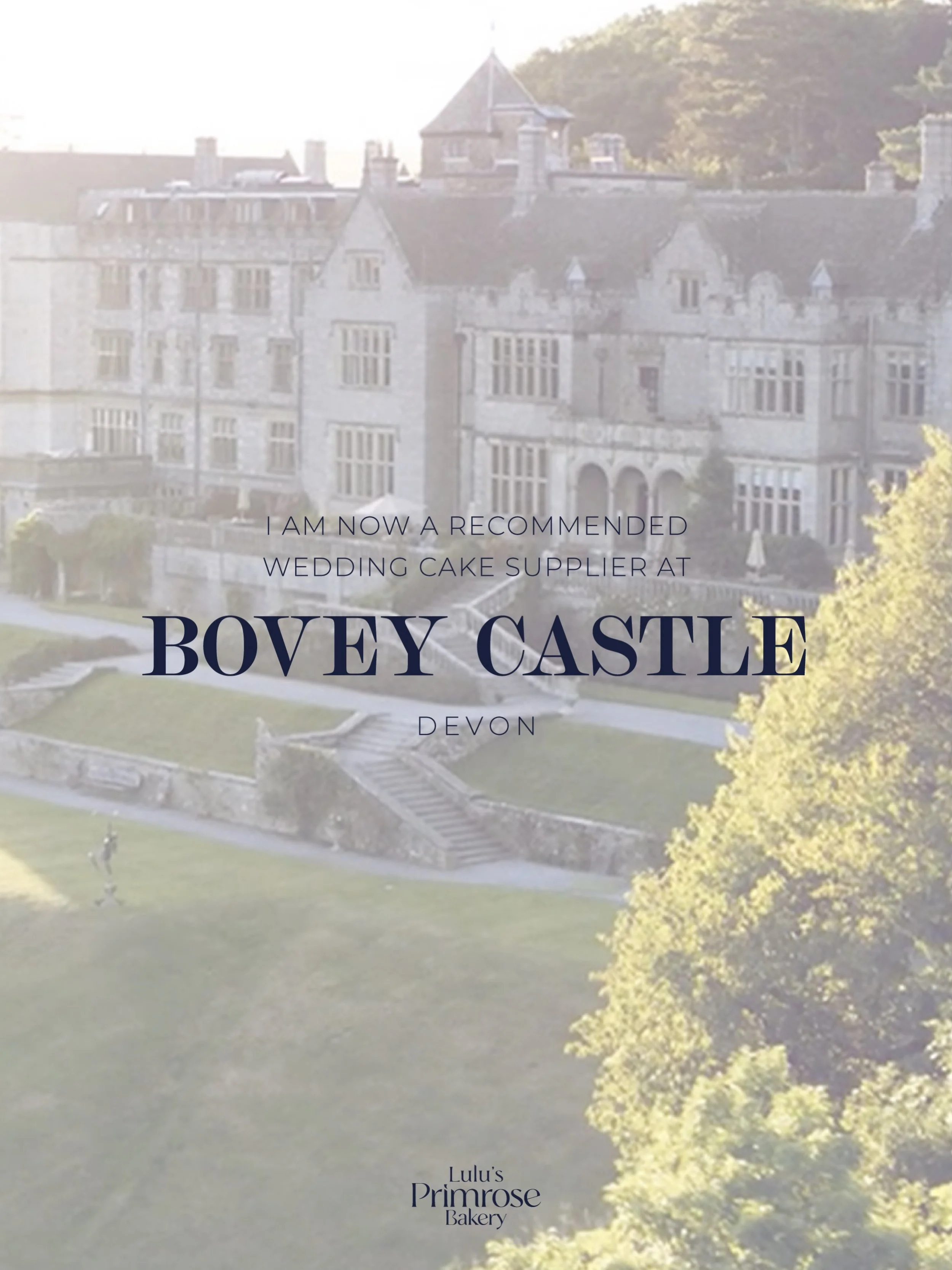 VERY exciting news&hellip; ☺️

I&rsquo;m absolutely thrilled to share that Lulu&rsquo;s Primrose Bakery is now a recommended wedding cake supplier at Bovey Castle.

One of Devon&rsquo;s most iconic luxury wedding venues, set within the beautiful Dart
