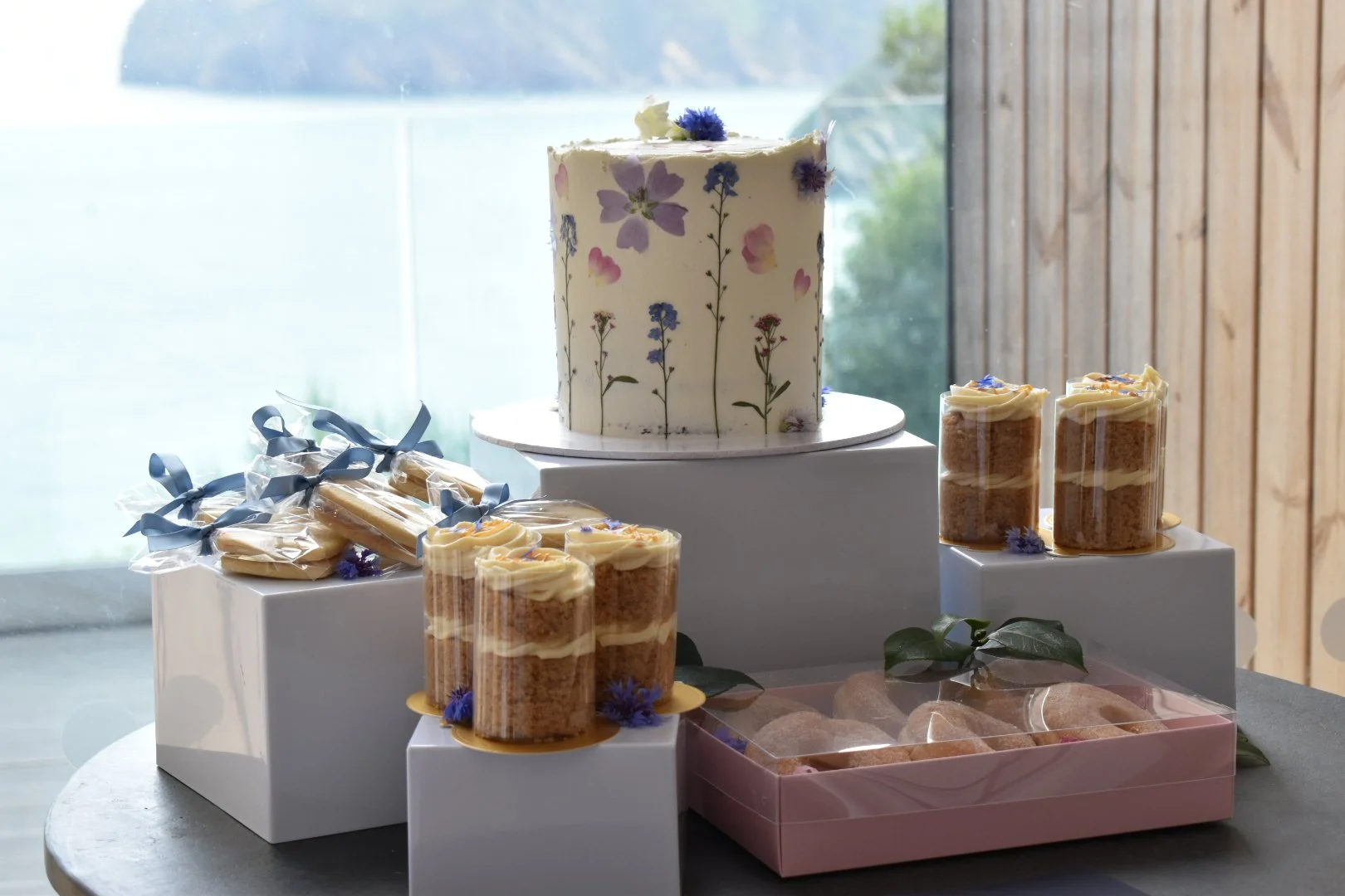 Elopement dessert table in Devon.