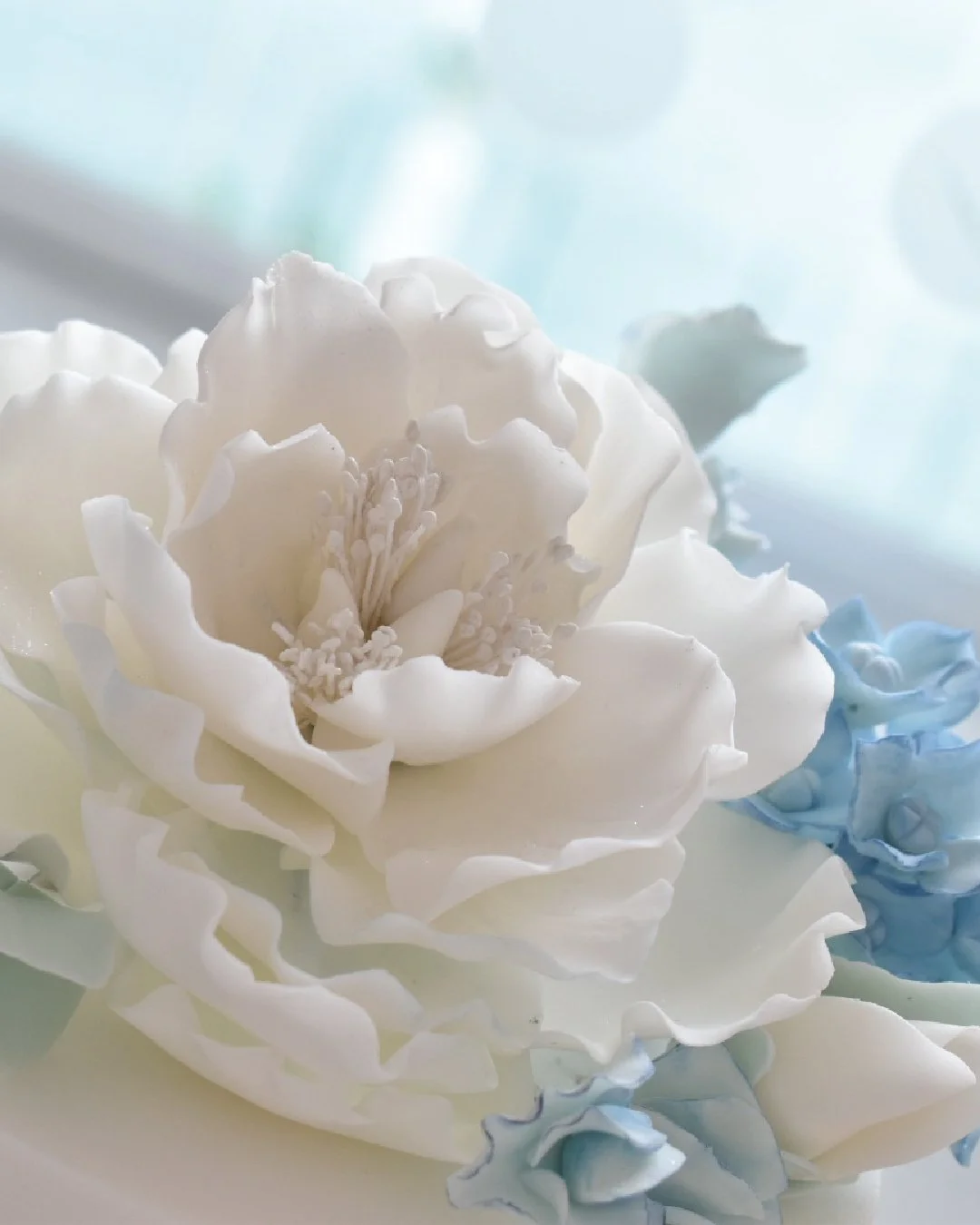 Handmade sugar peony.
