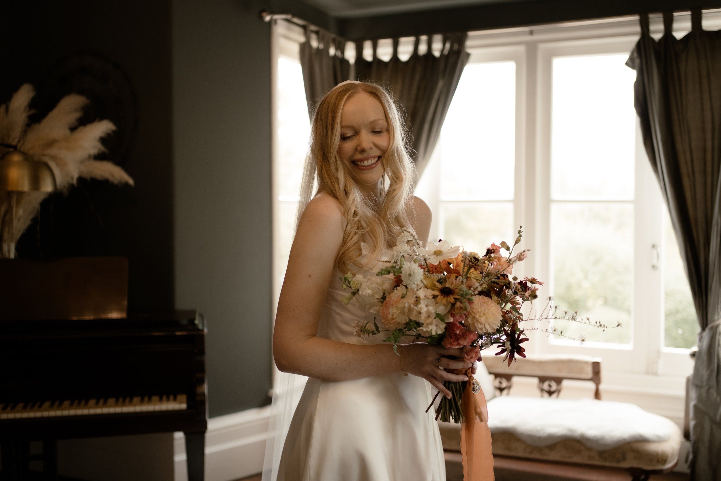 Bride at Beaconside House Wedding in Devon.