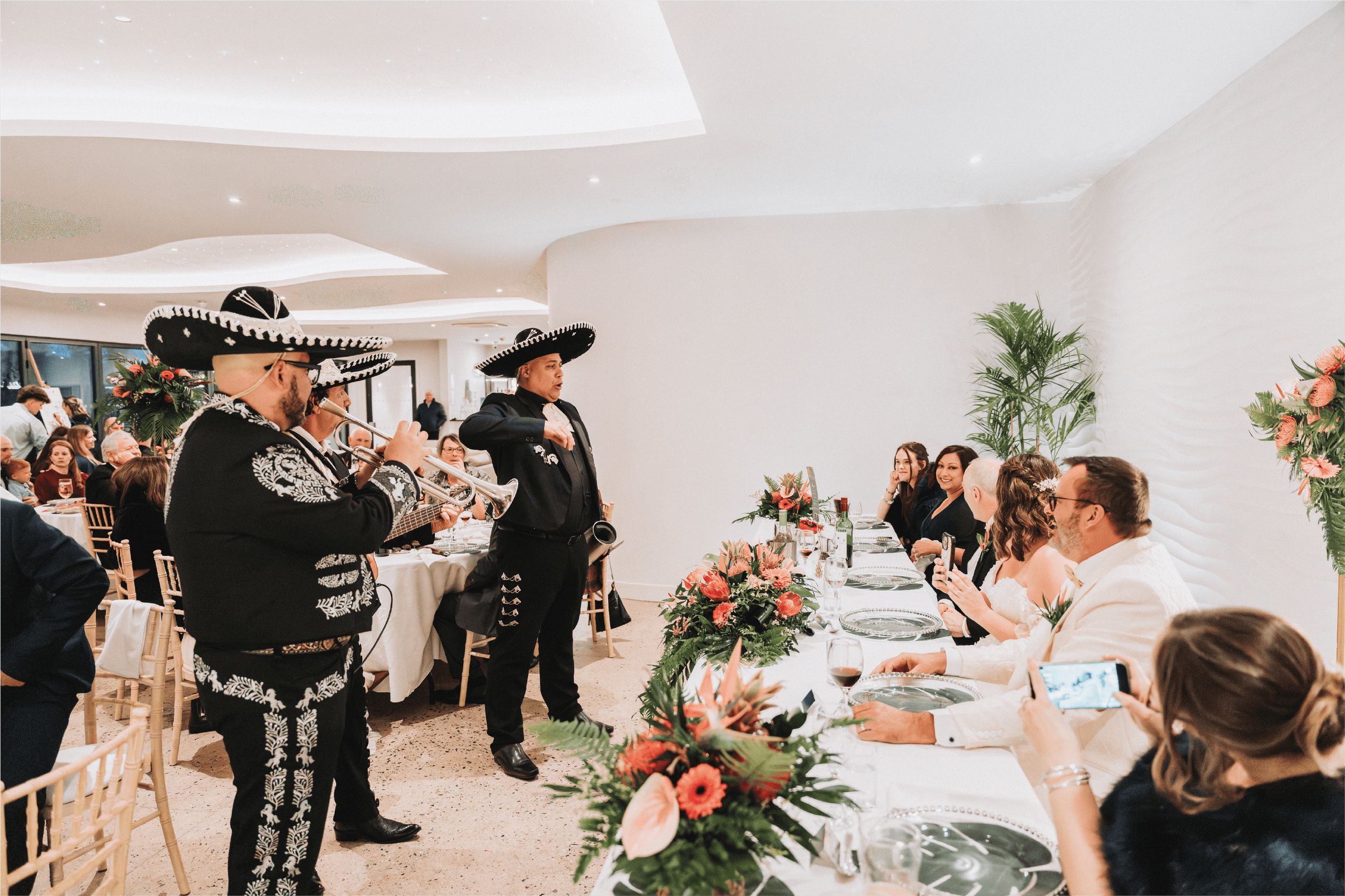 Tropical themed wedding at Sandy Cove Hotel.