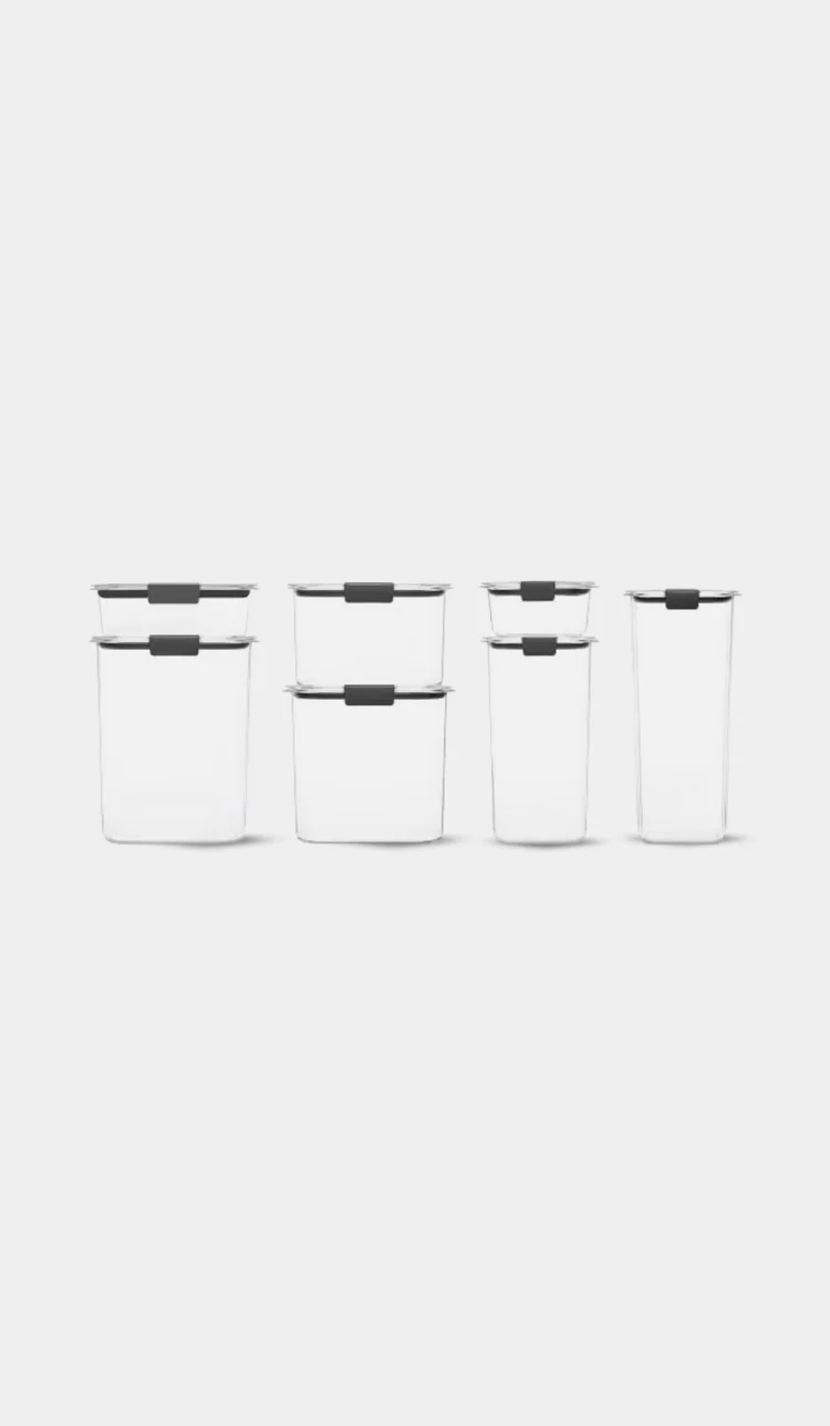 Best Clear, Airtight Set for Pantry Staples: Rubbermaid Brilliance Pantry Containers