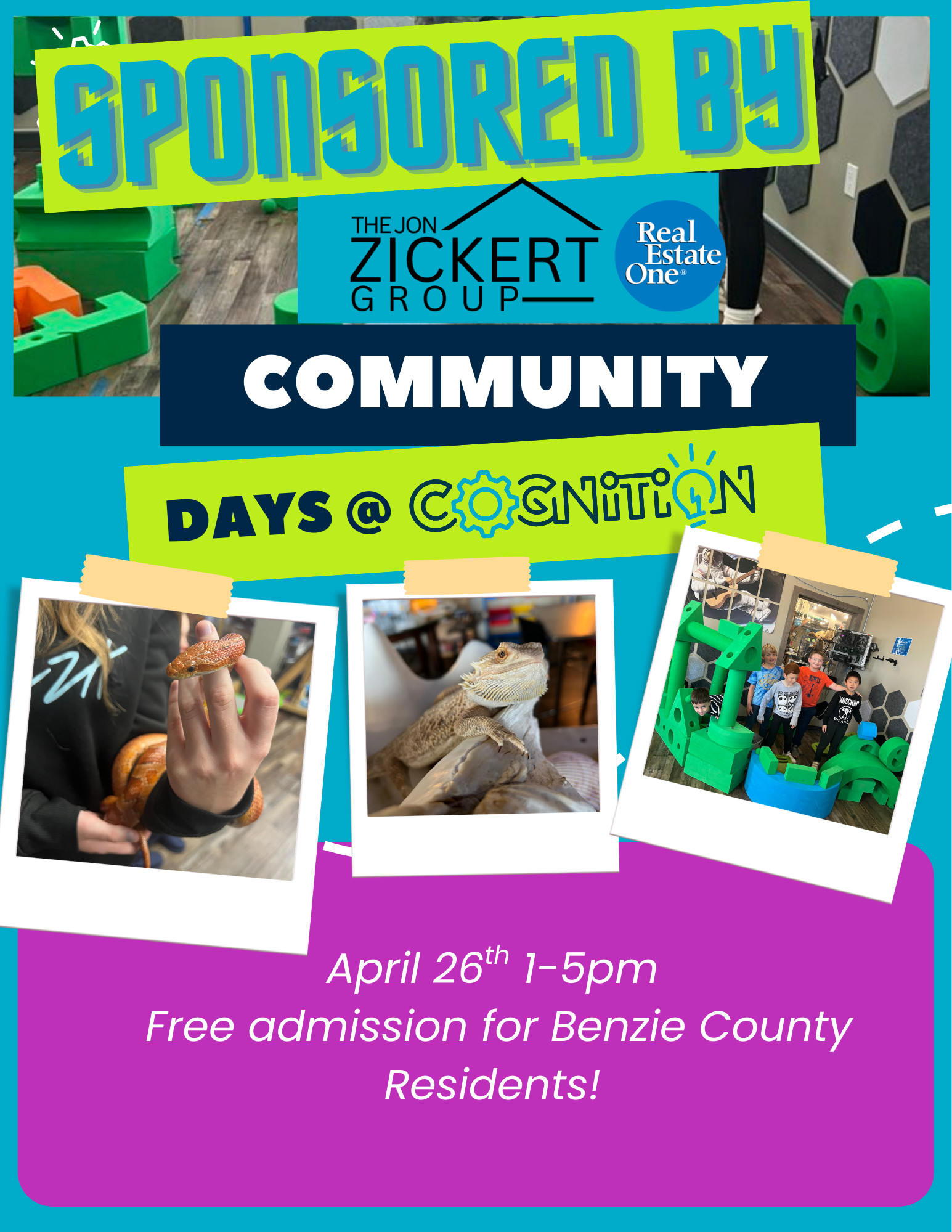 Community Day Sponsored by Real Estate One the Jon Zickert Group. 